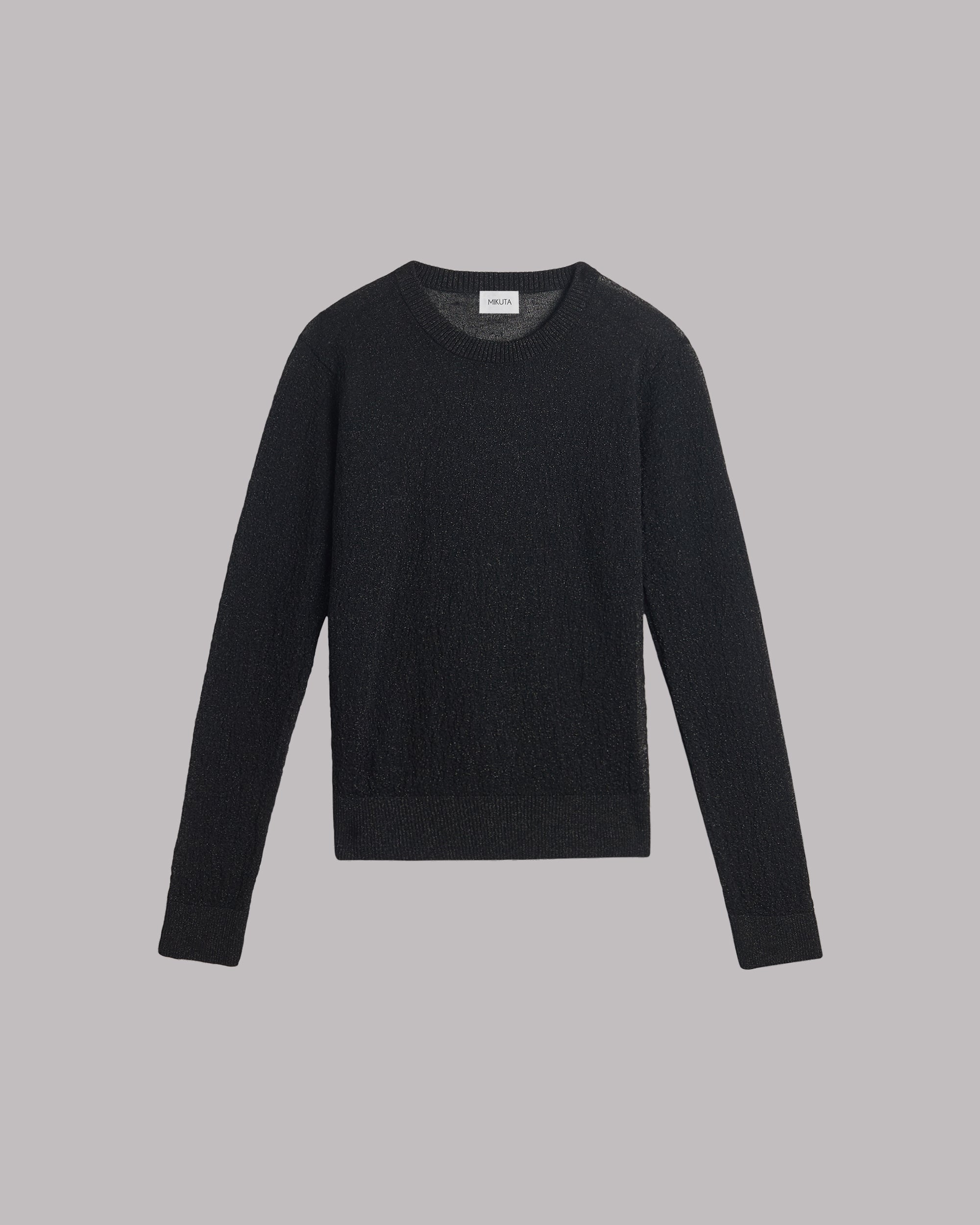 The Black Sparkly Thin Knitted Sweater