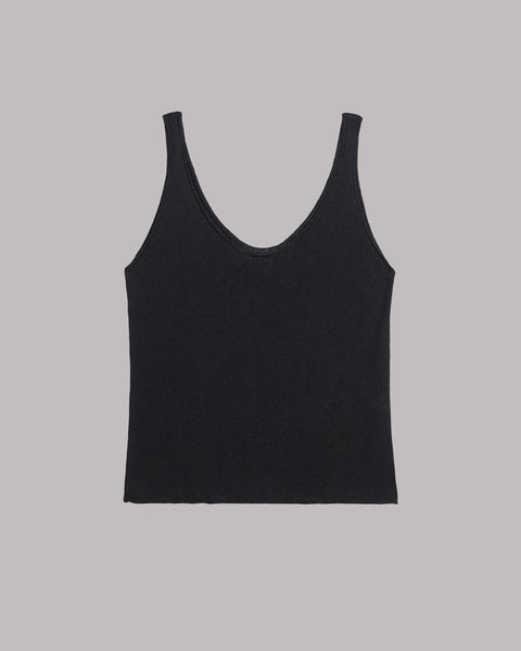 MIKUTA | The Black Thin Knit Tank Top