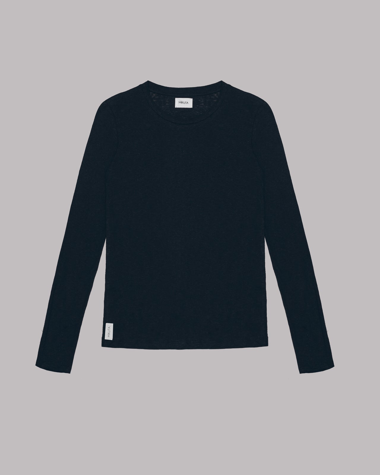 The Black Thin Linen Longsleeve