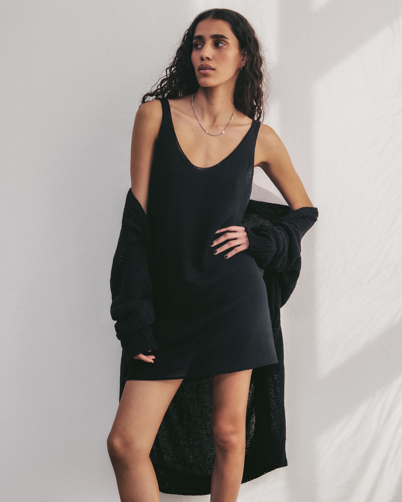The Black Thin Knit Dress