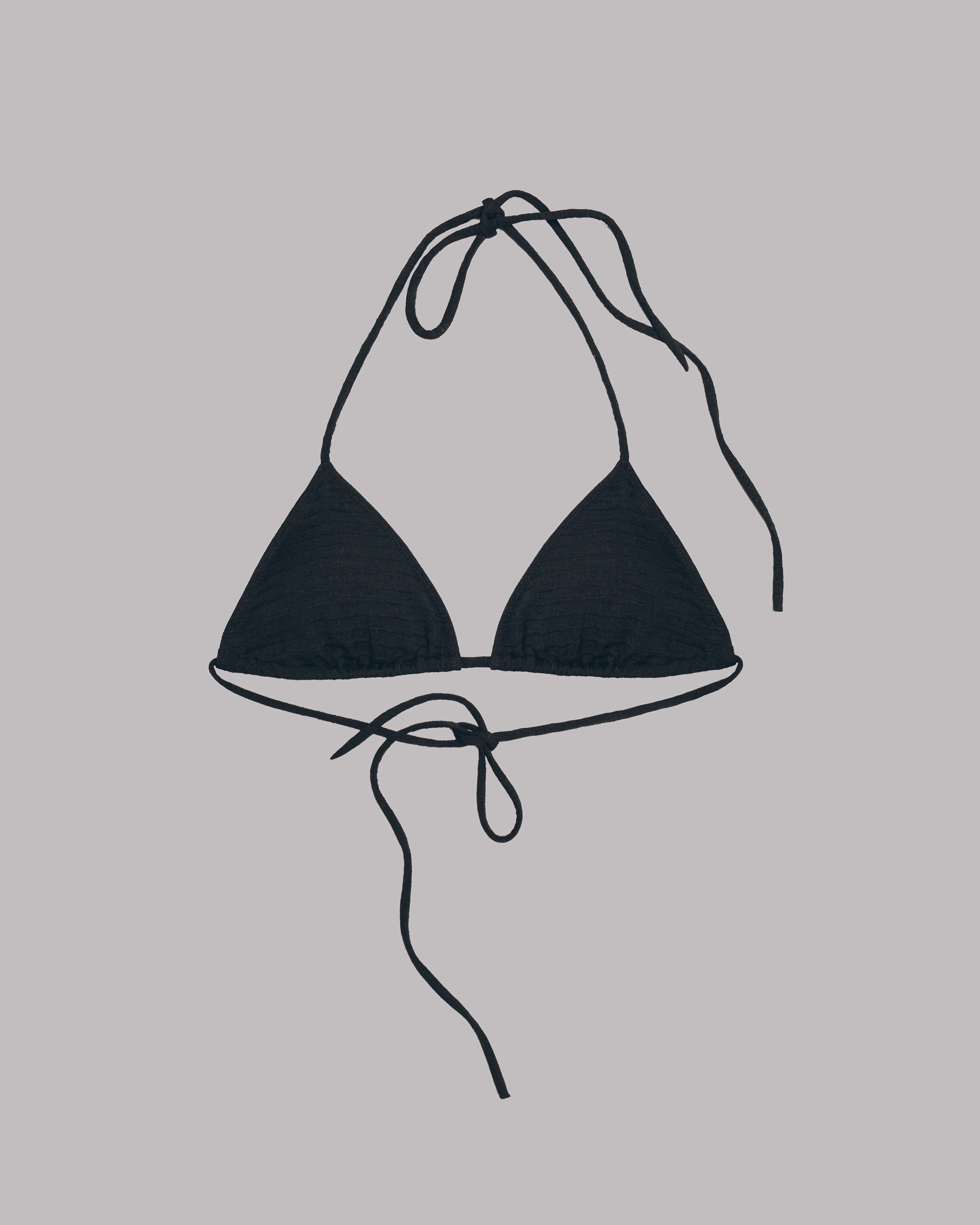 The Black Triangle Bikini Top
