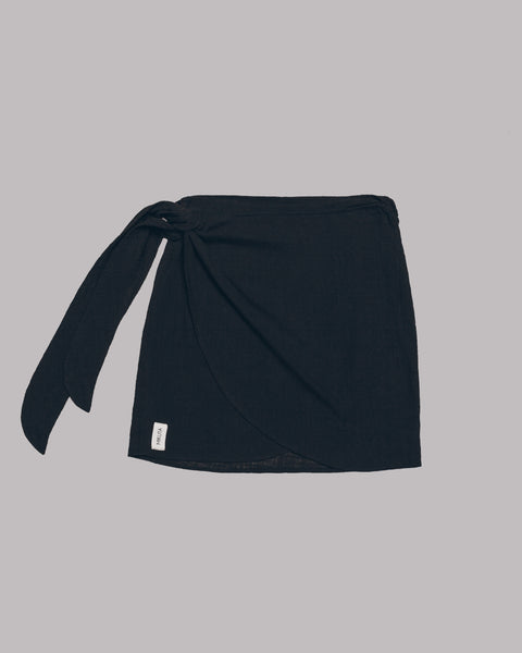 ◆BADBLOOD◆ Low Edge Midi Wrap Skirt Black w-skt25-003 Black Wrap-effect crinkled-satin midi skirt | ACNE STUDIOS