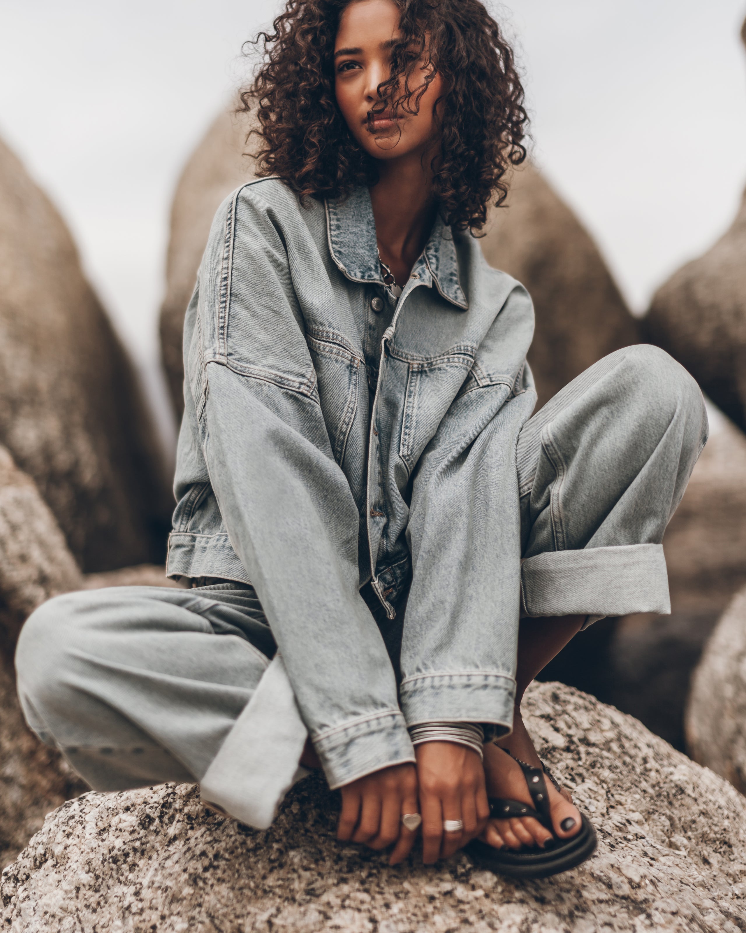 The Blue Cropped Denim Jacket