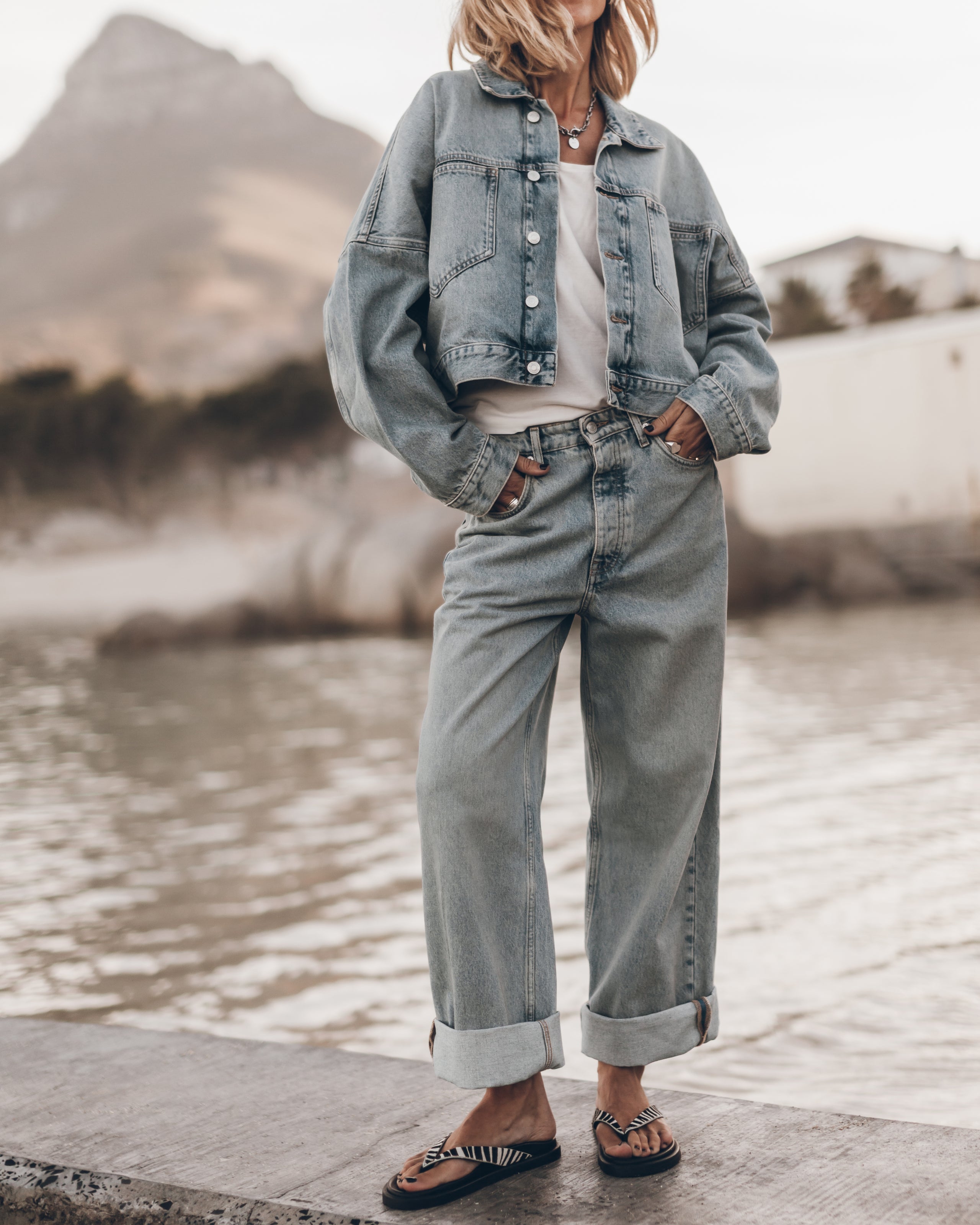 The Blue Cropped Denim Jacket