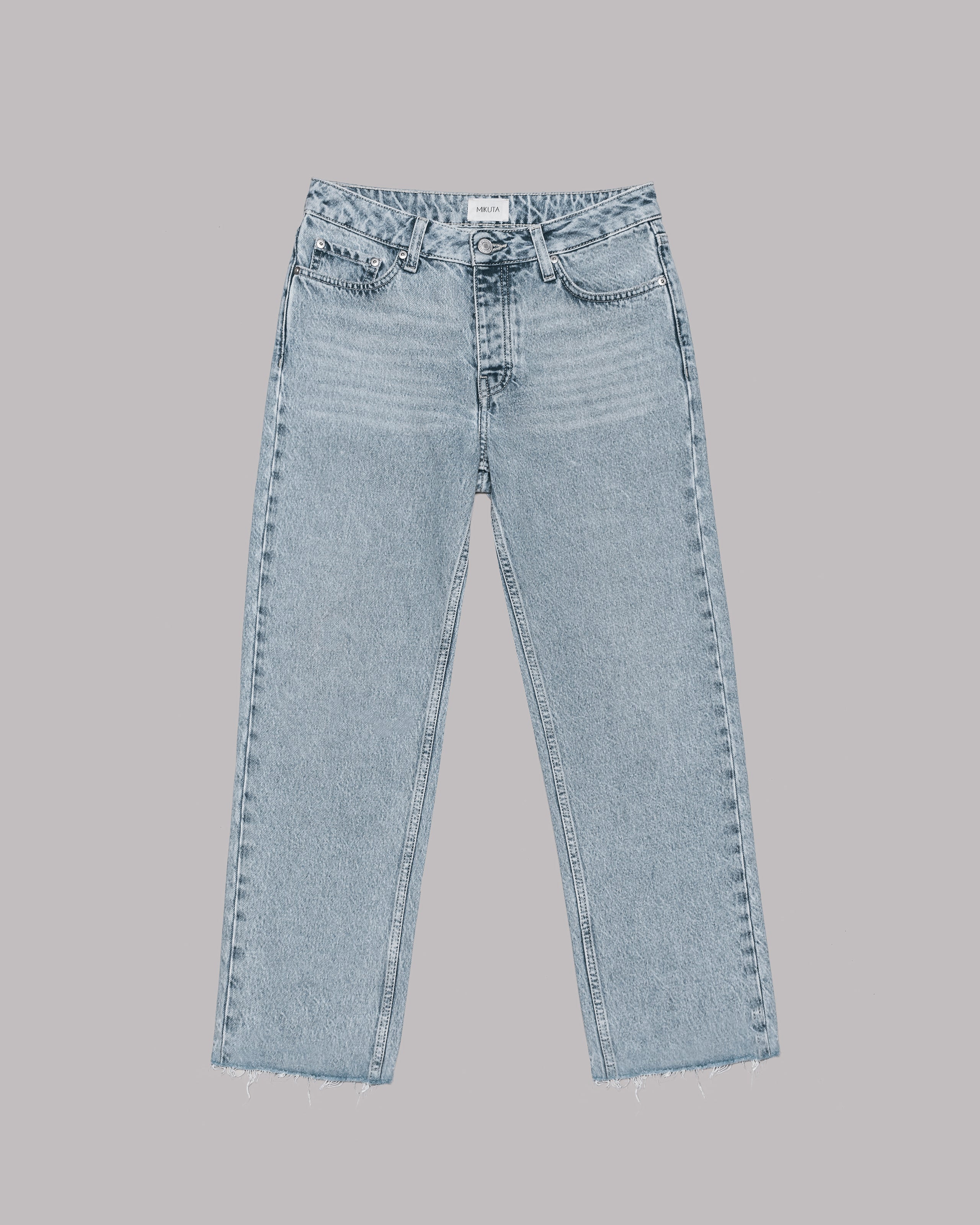 The Blue Cropped Straight Jeans