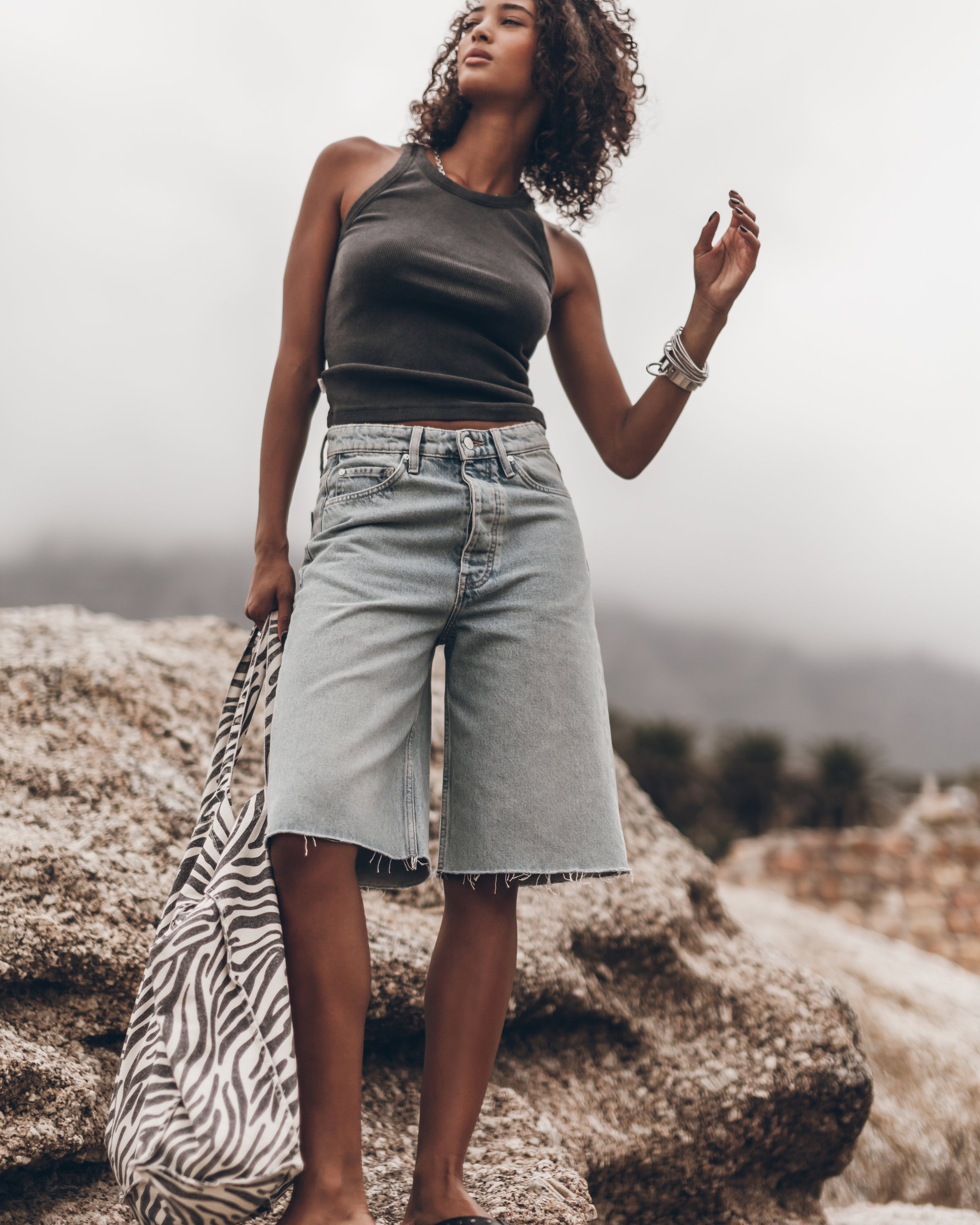 The Blue Denim Bermuda Shorts