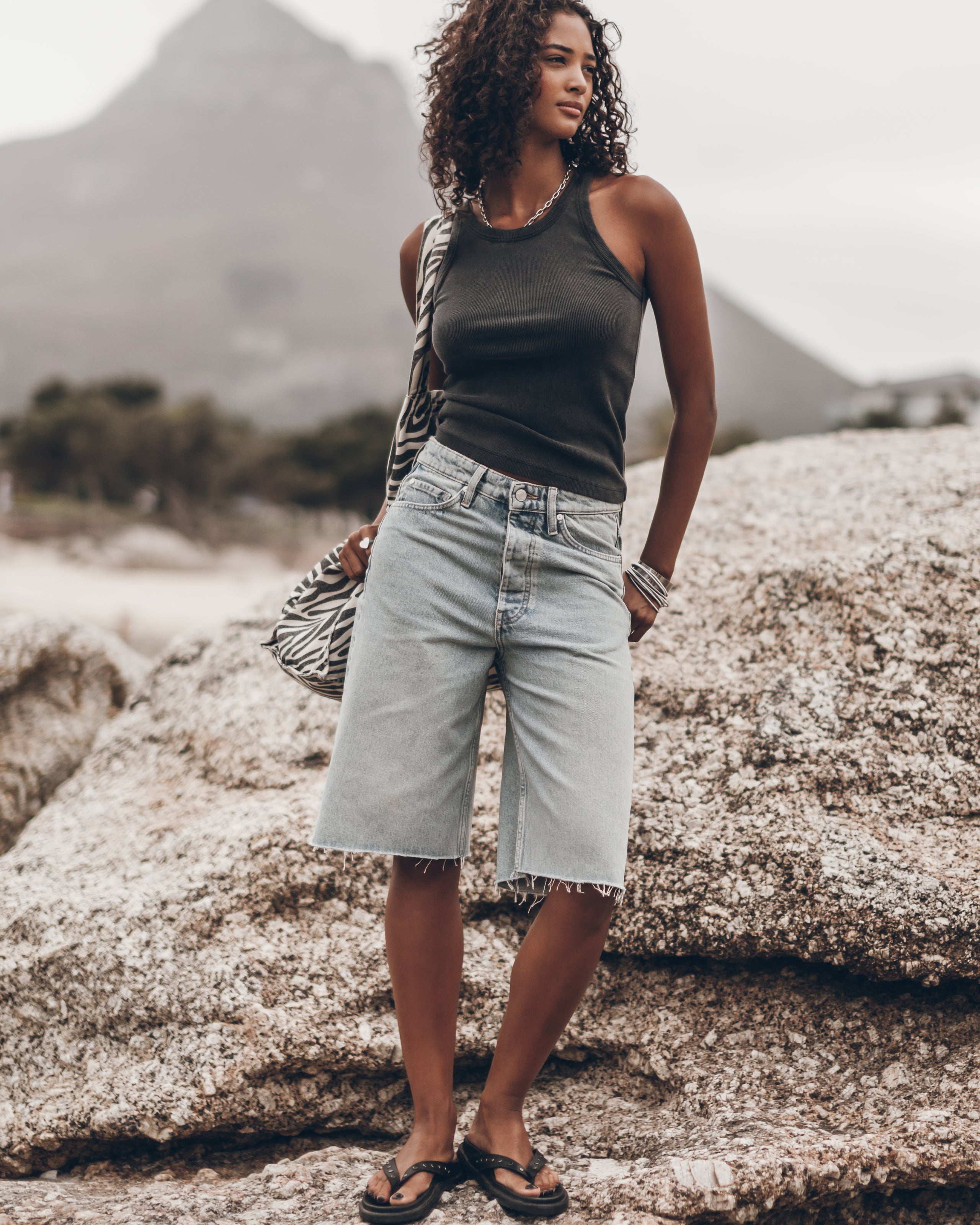 The Blue Denim Bermuda Shorts