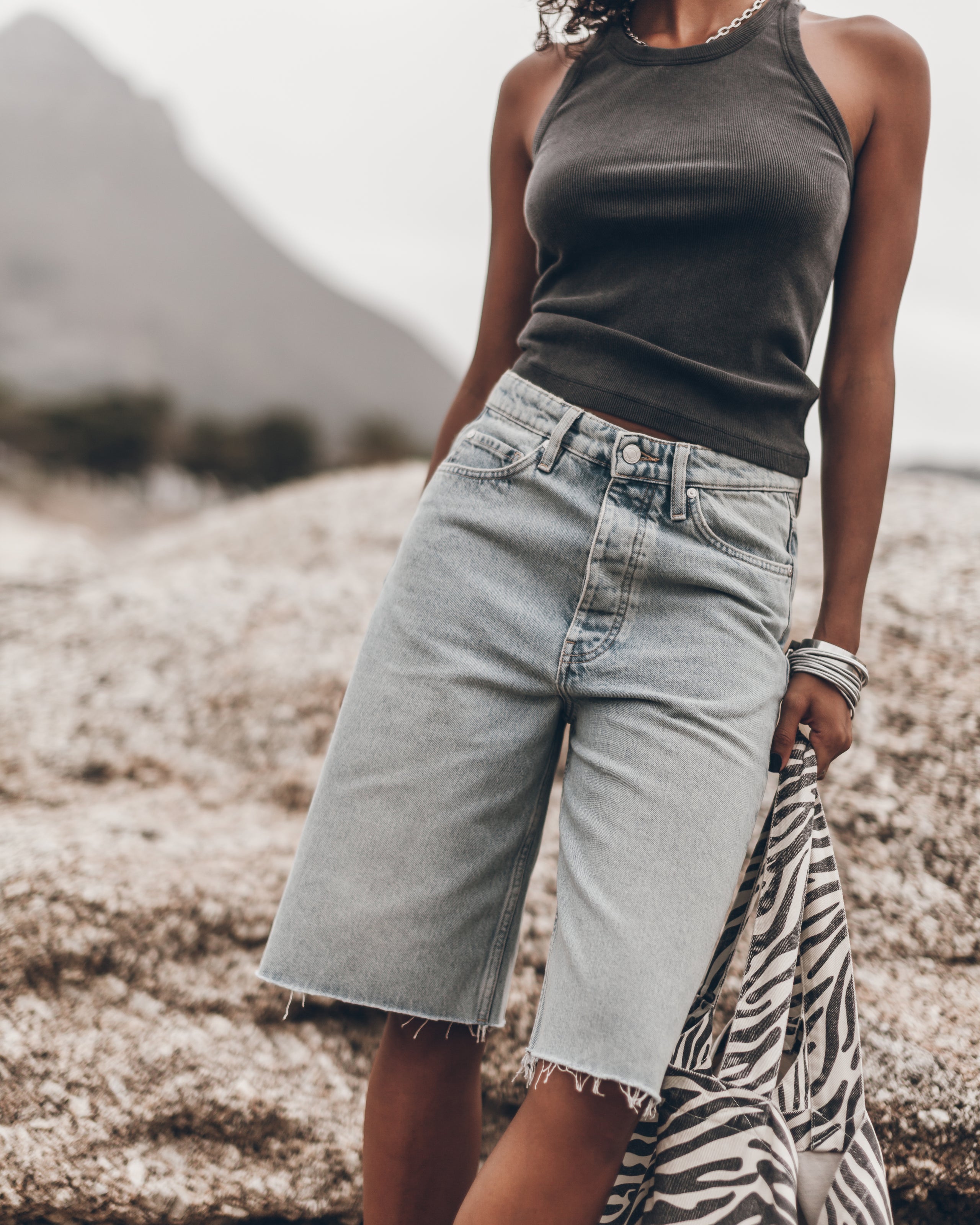 The Blue Denim Bermuda Shorts