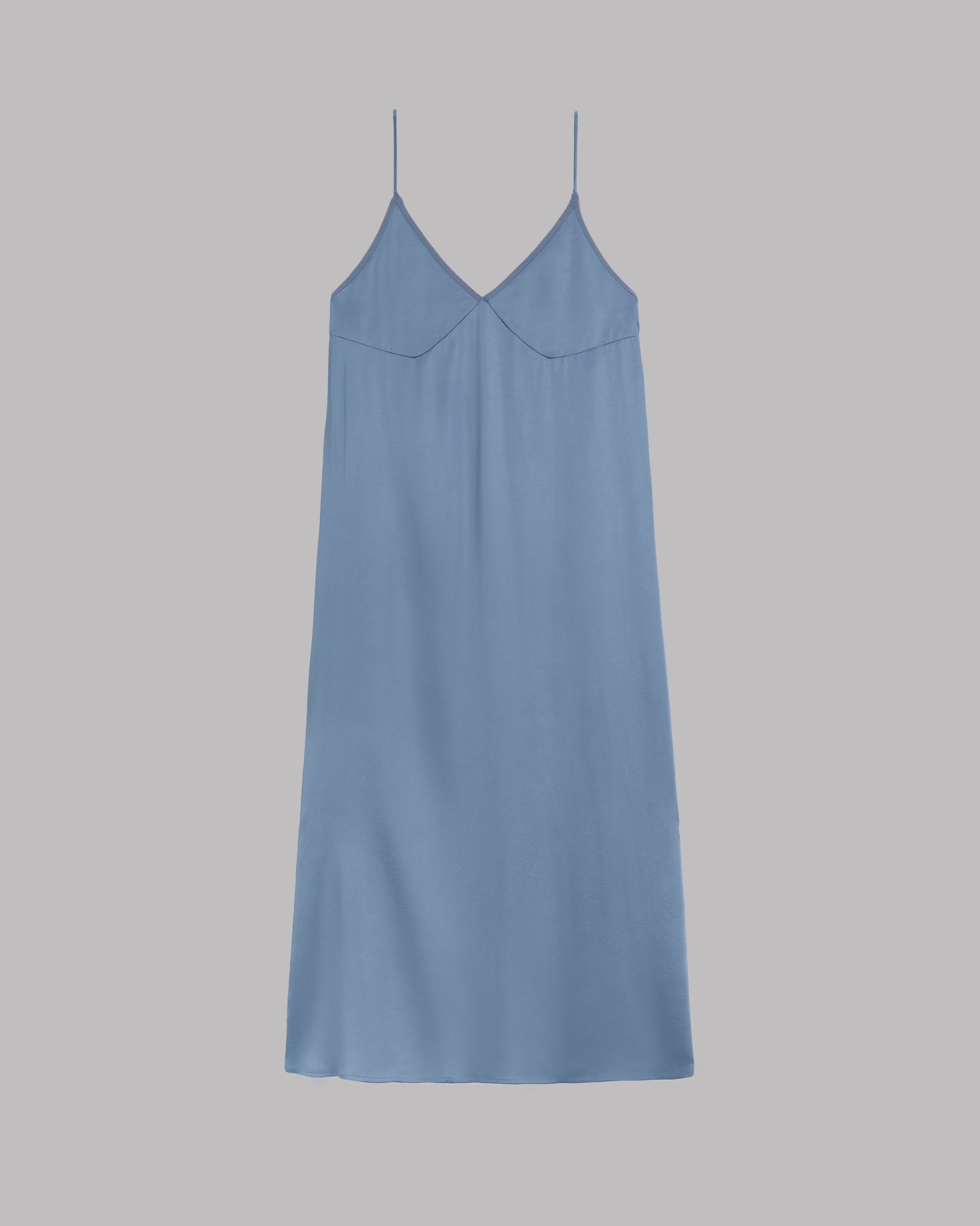 The Blue Long Slip Dress