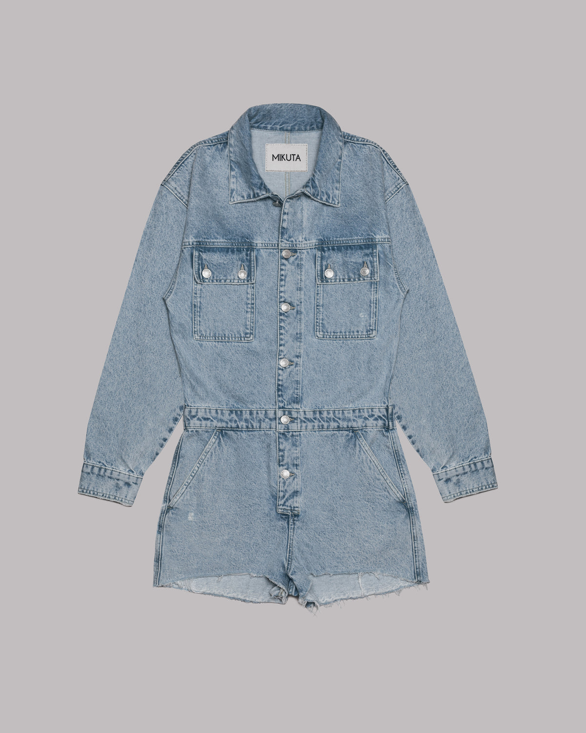 Short Denim Jumpsuit