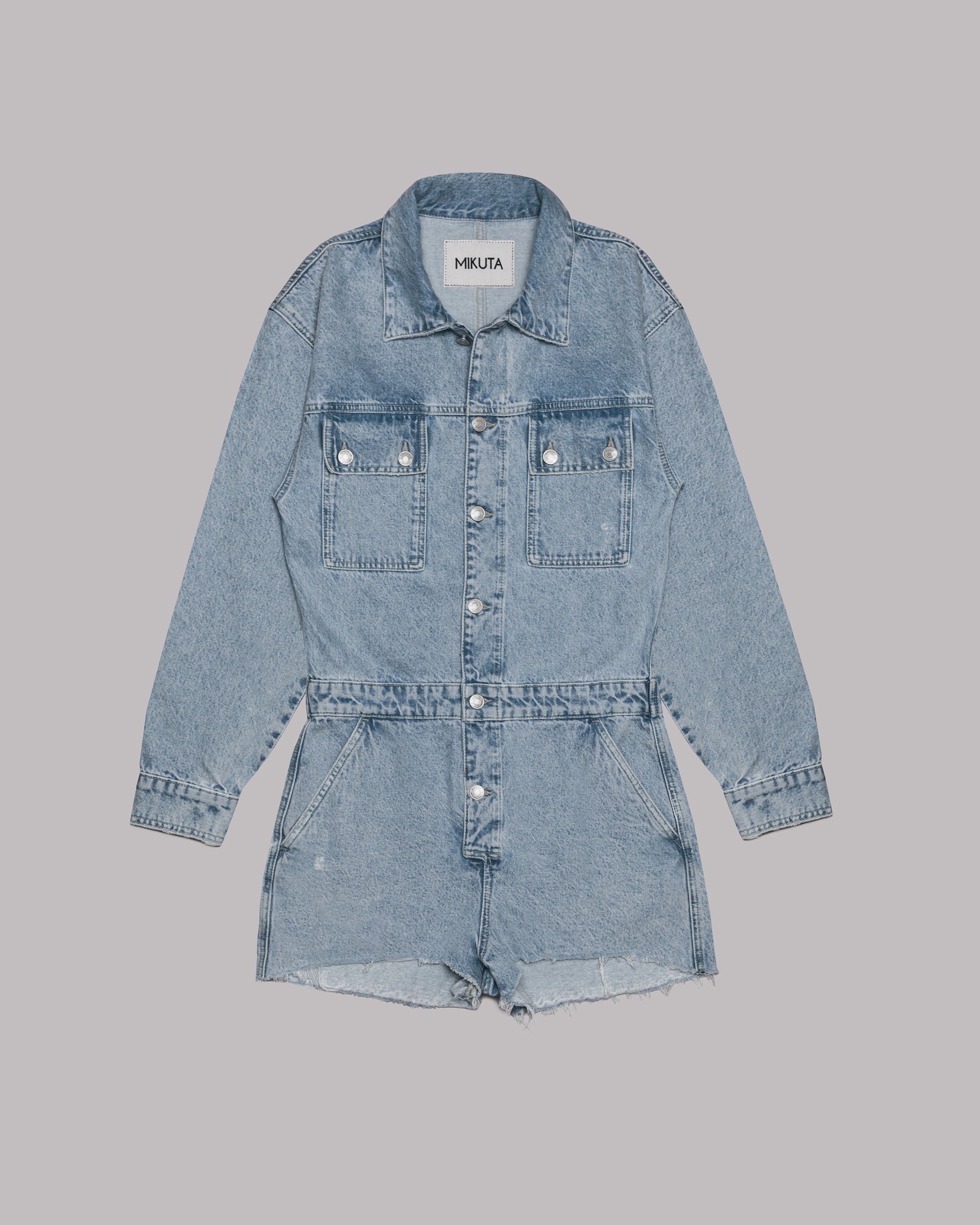 Short Denim Jumpsuit