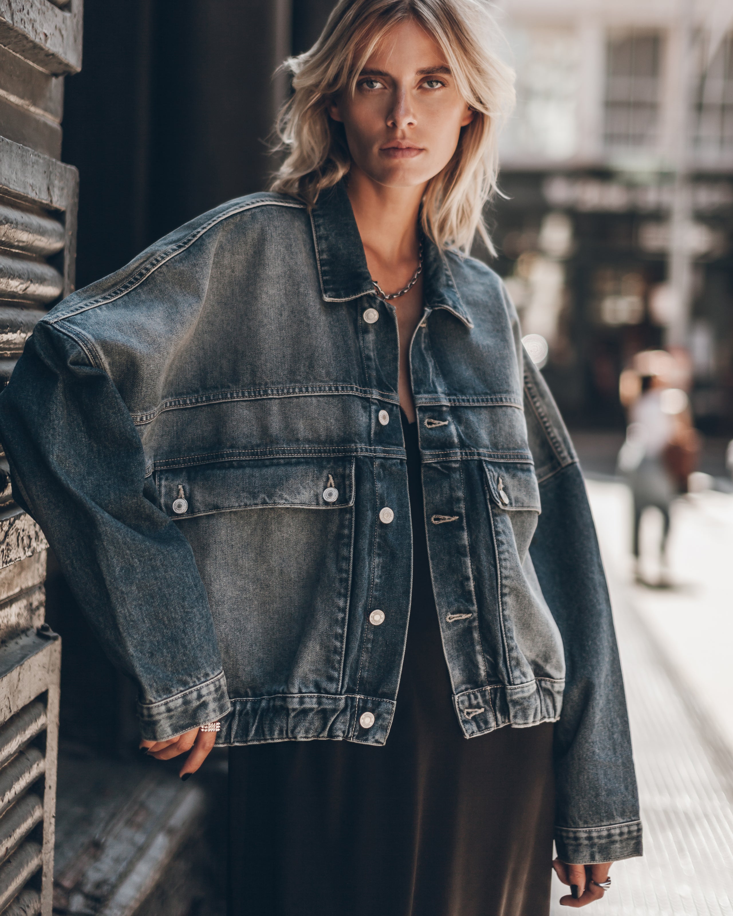 The Dark Blue Denim Jacket