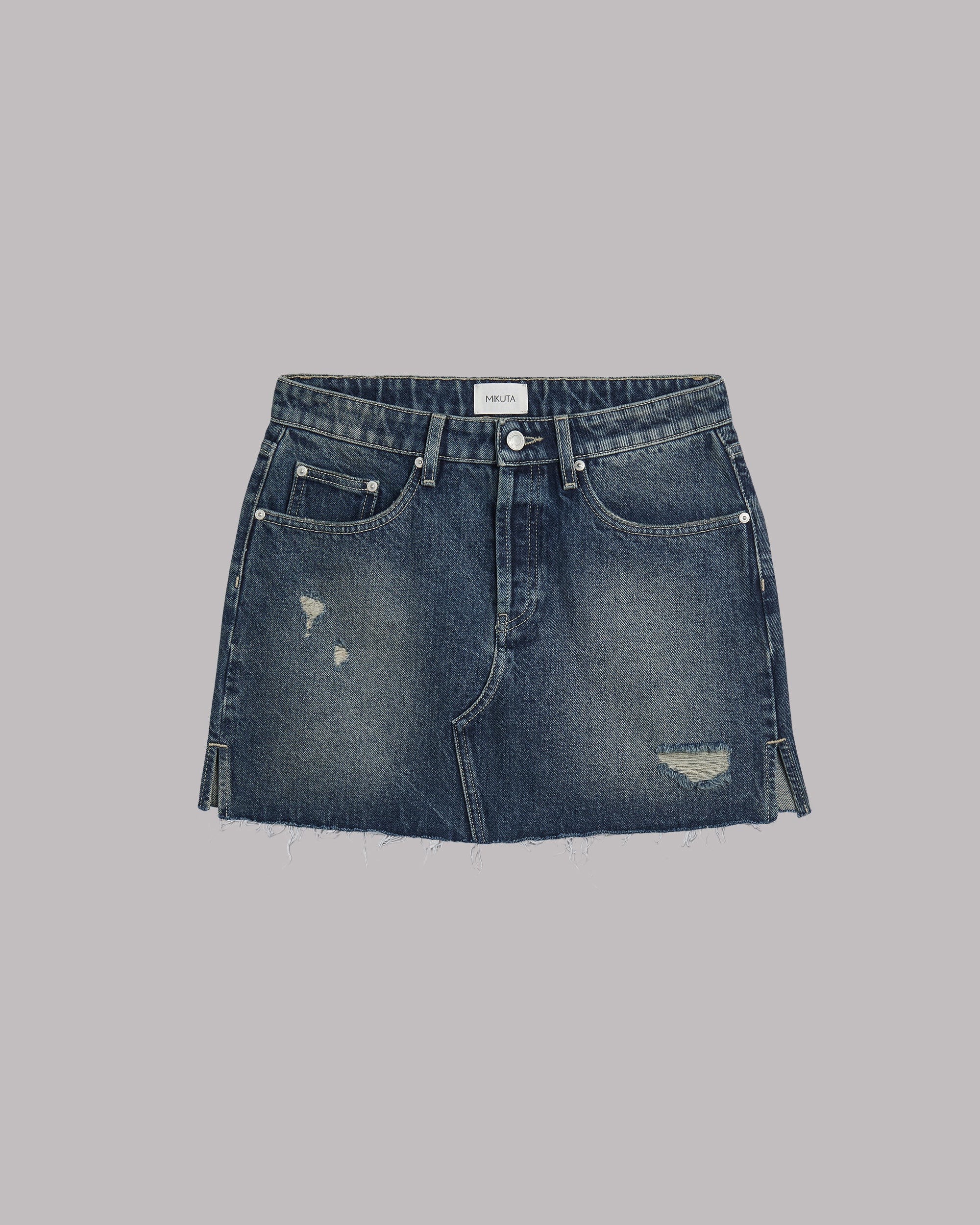 The Dark Blue Denim Skirt