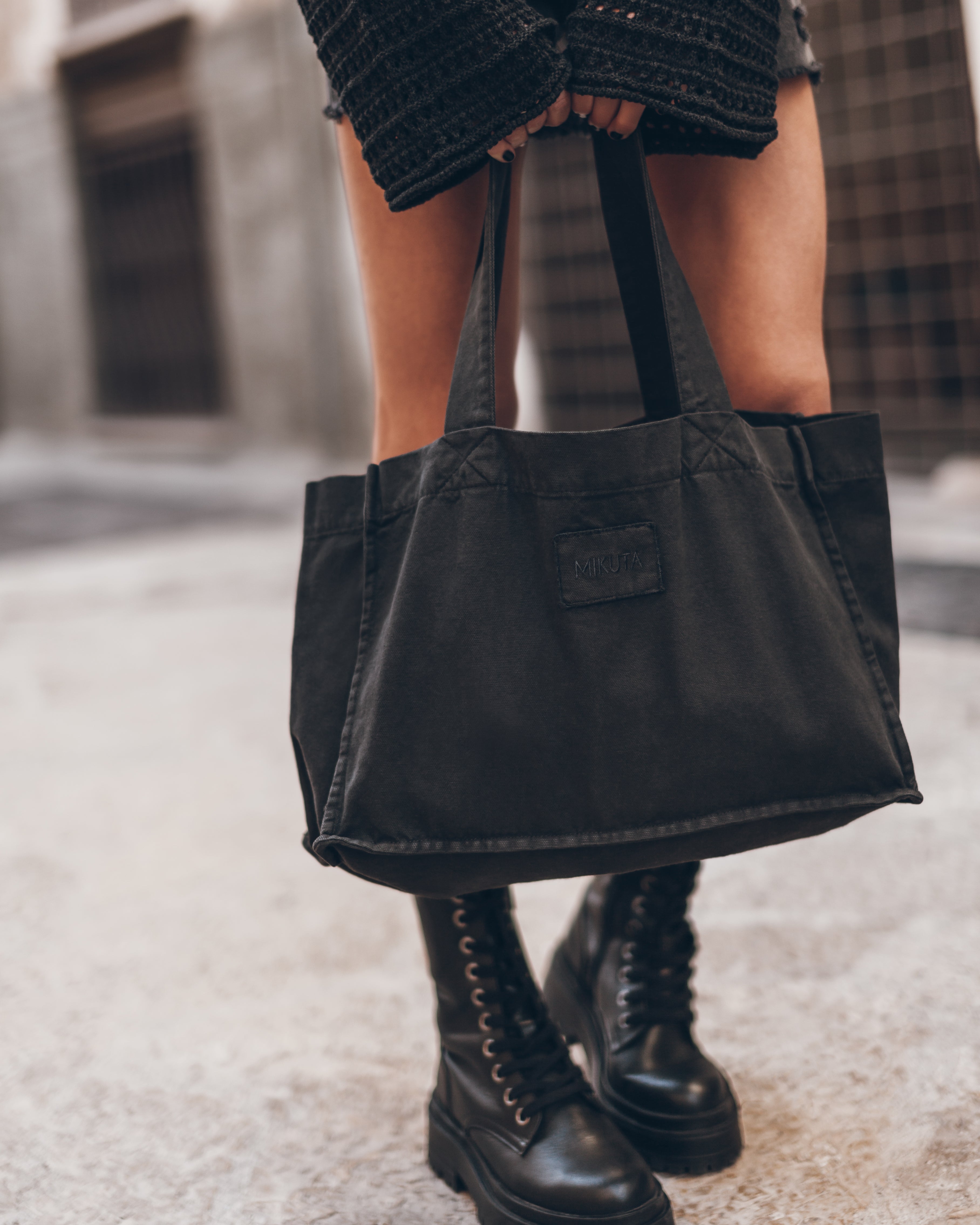 The Charcoal Small Canvas Bag
