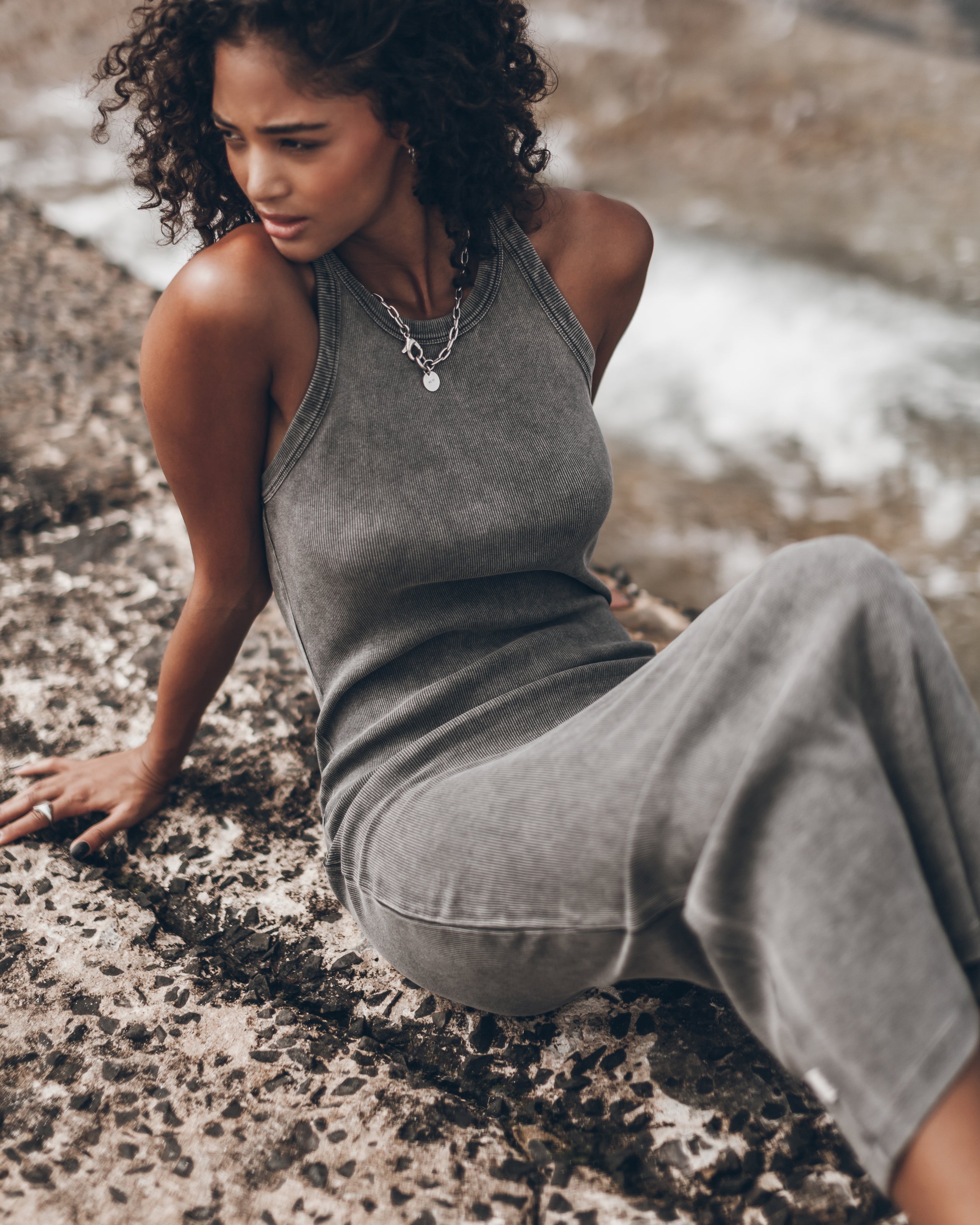 The Dark Faded Long Standard Tank Dress