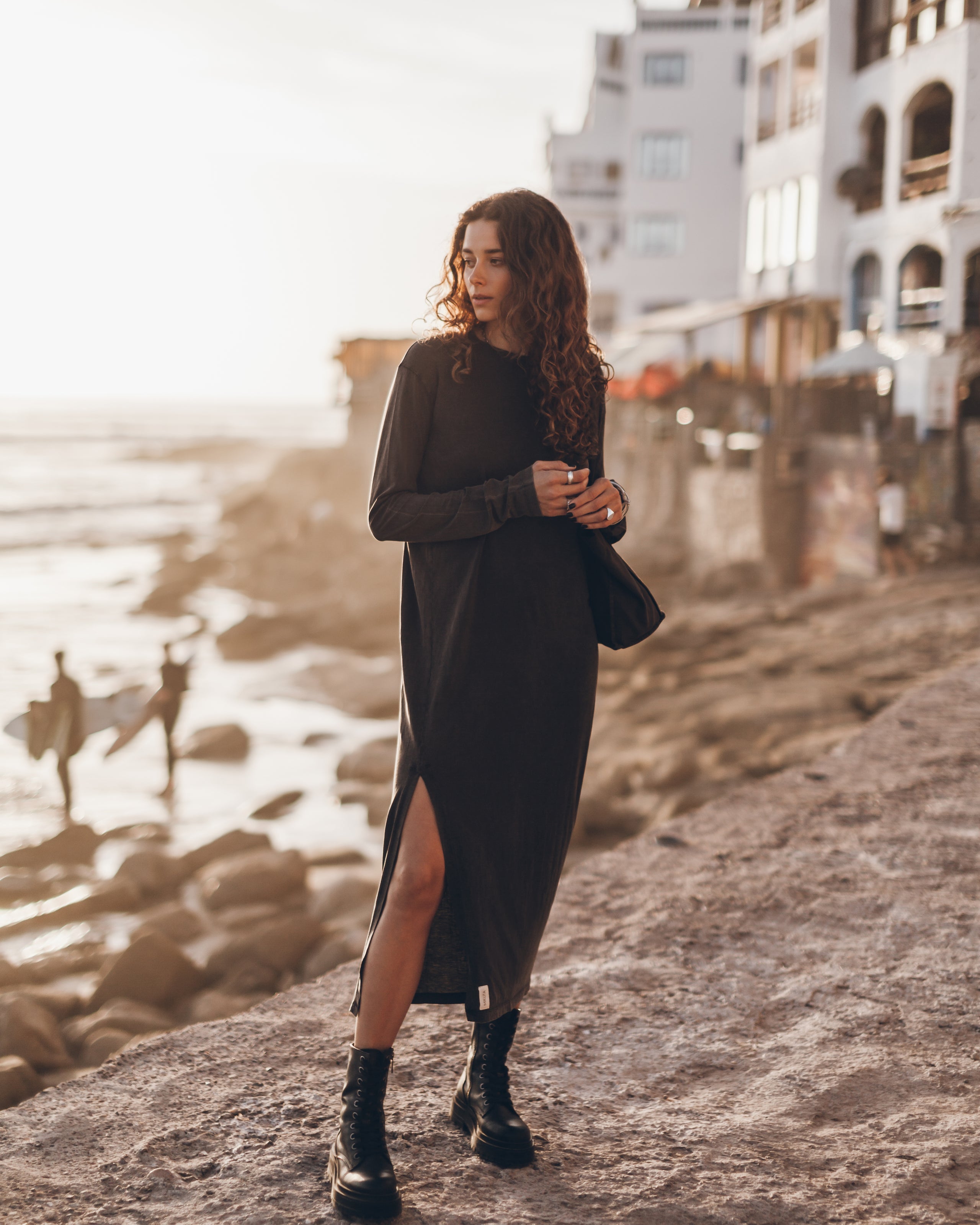 The Dark Faded Longsleeve Dress