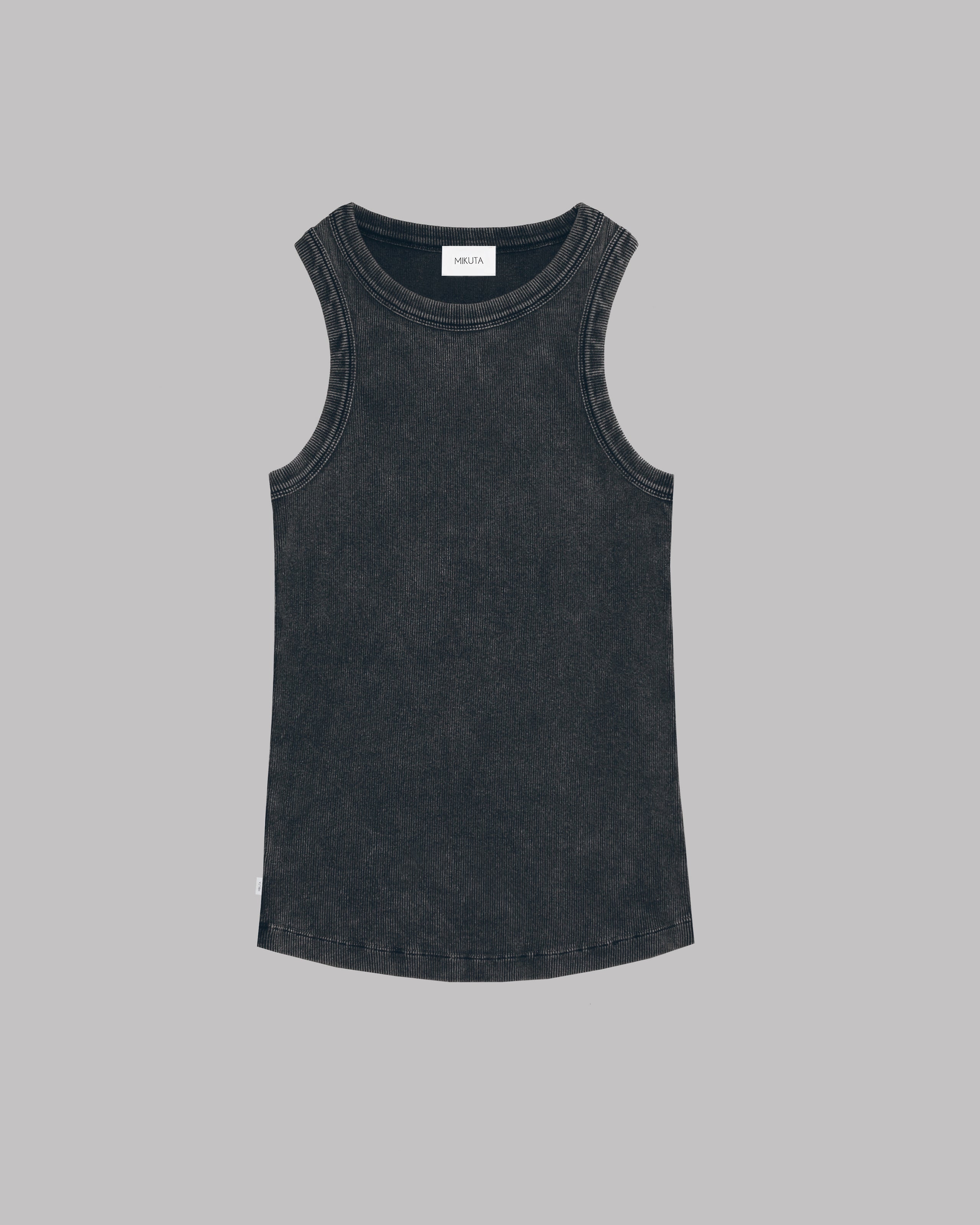 The Dark Faded Ribbed Standard Tank Top