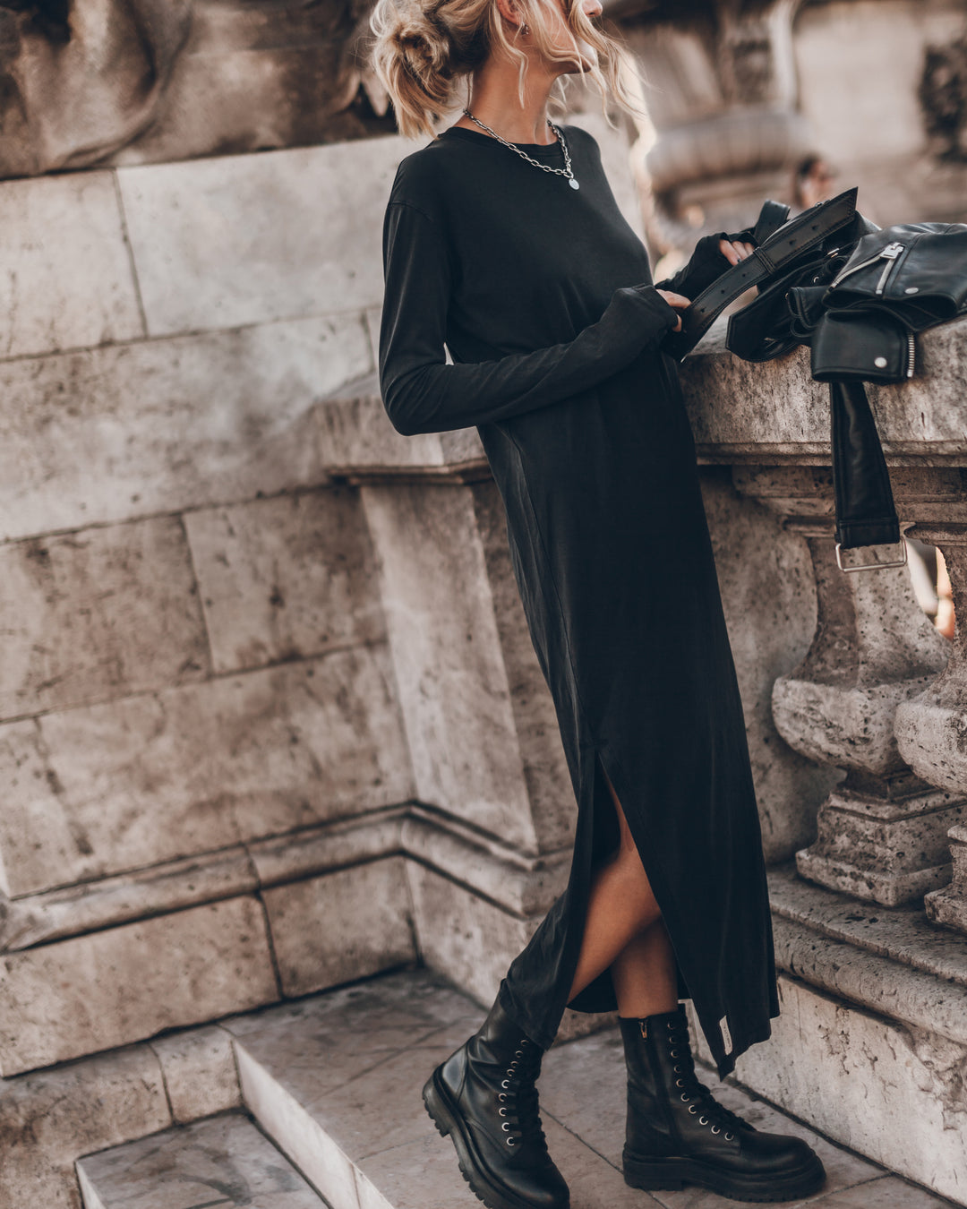 The Dark Longsleeve Dress – MIKUTA