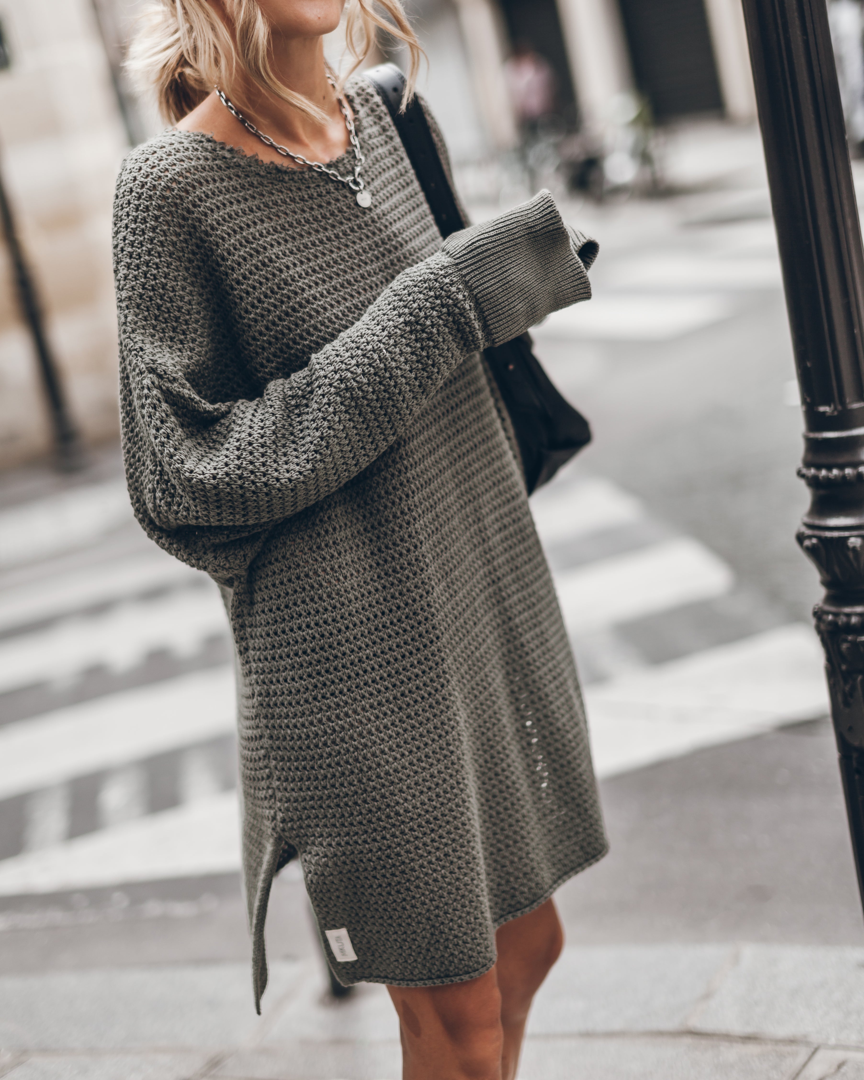 The Green Long Knitted Sweater