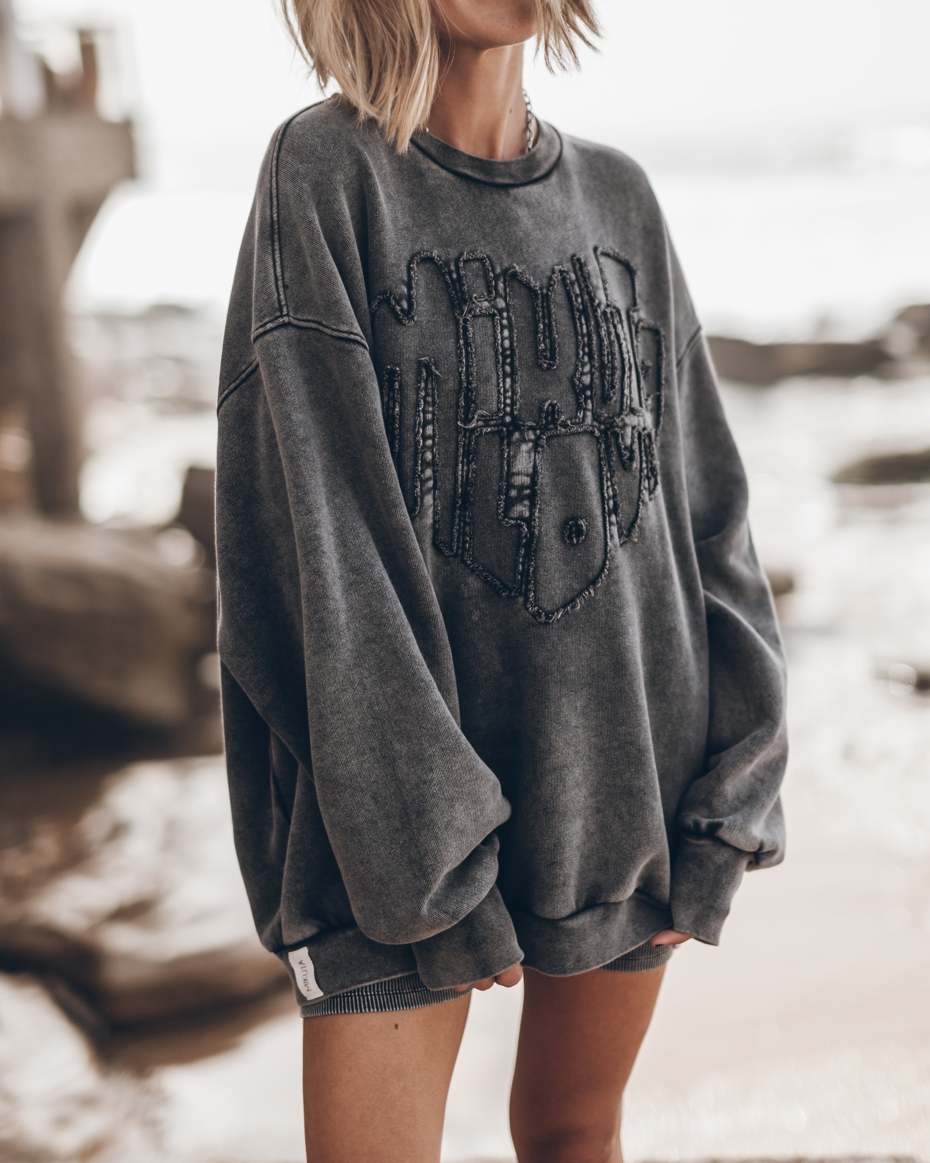 The Grey Faded Love Relaxed Sweater