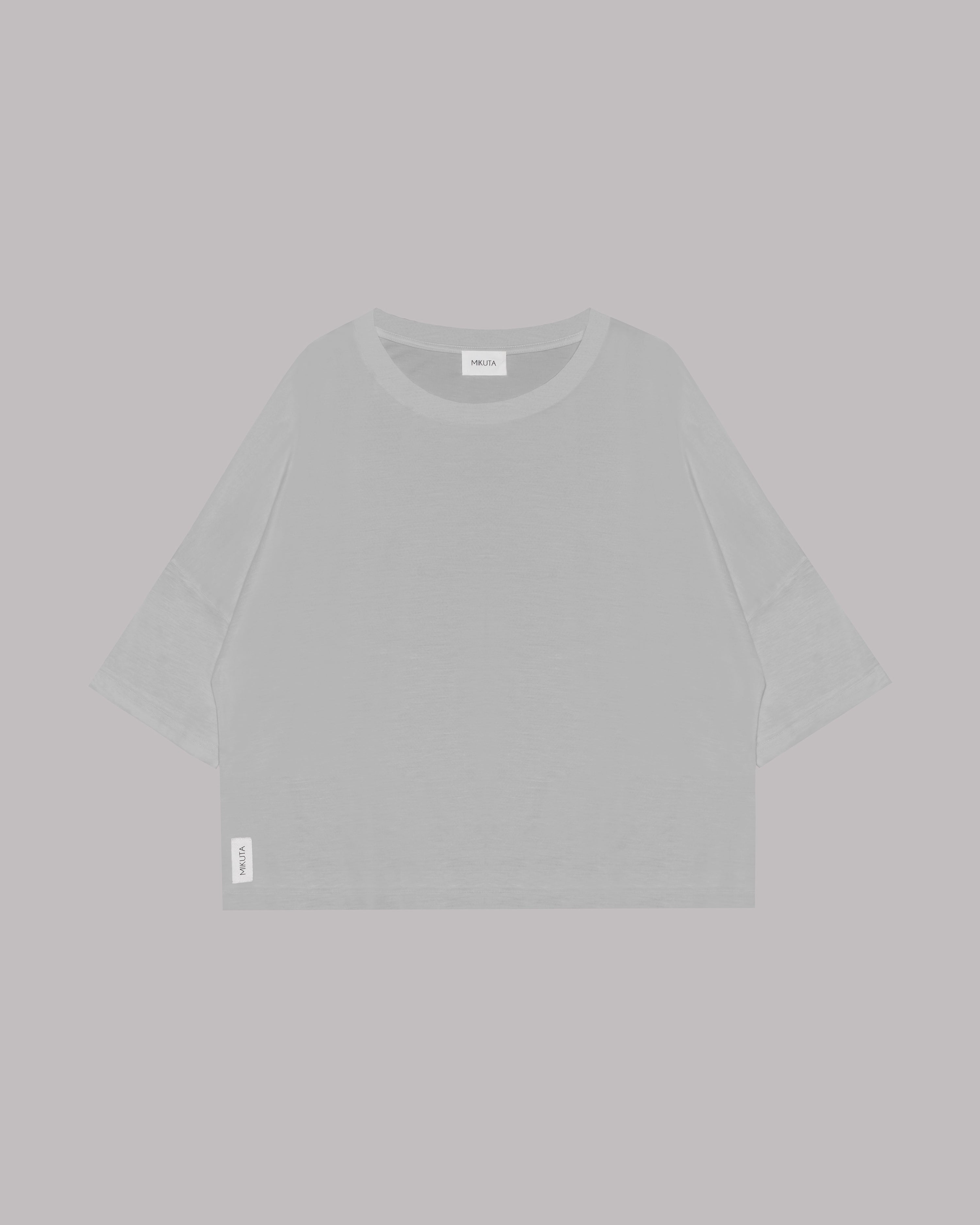 MIKUTA The Grey Loose Lyocell T-Shirt
