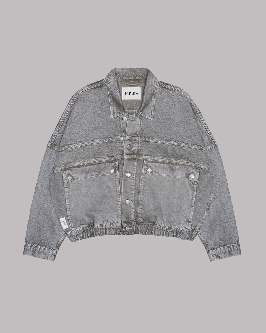 The Khaki Faded Denim Jacket – MIKUTA