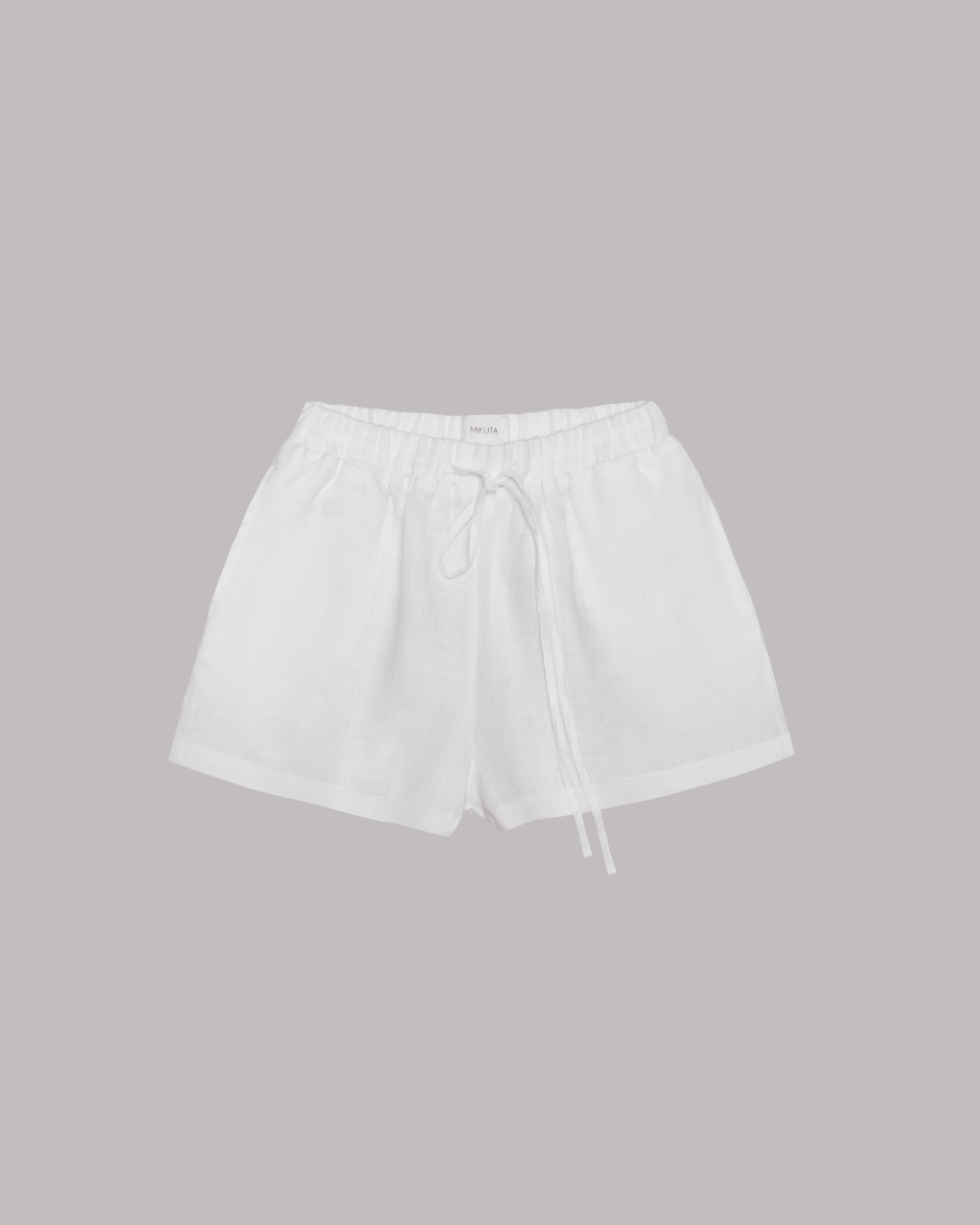 The White Linen Shorts