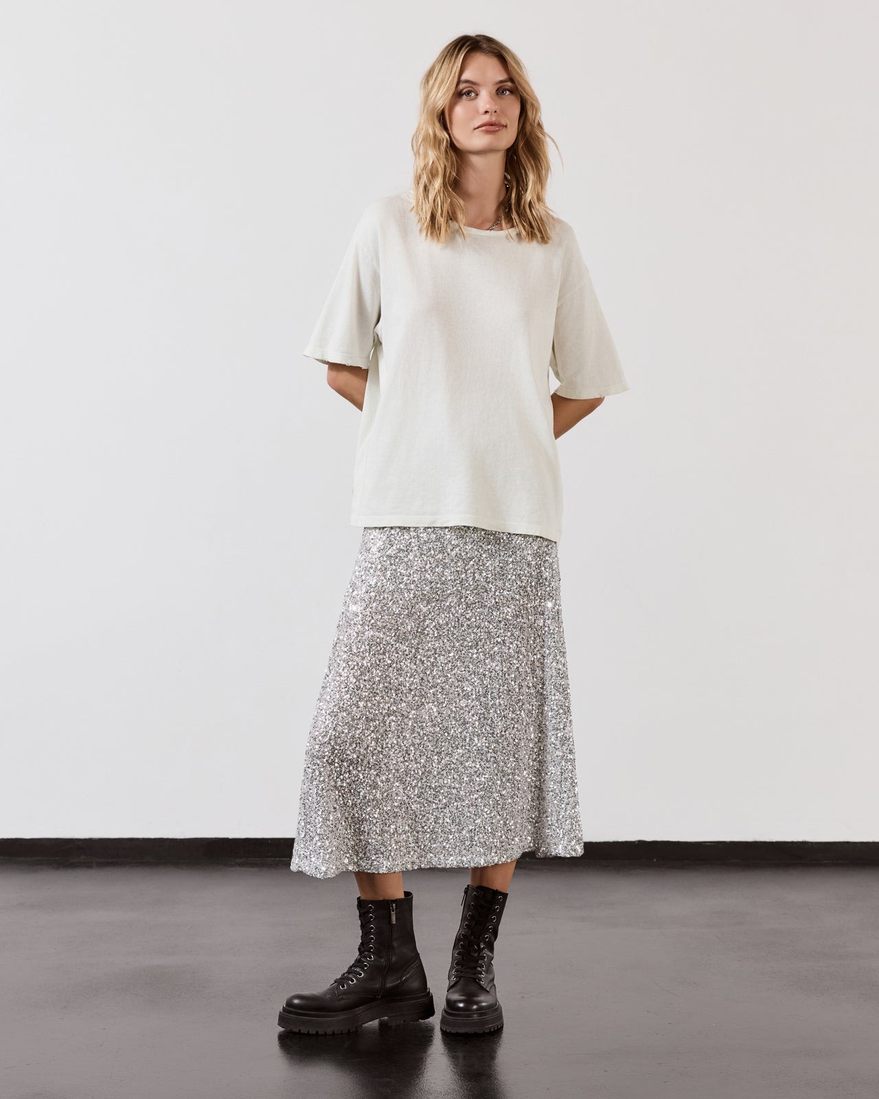 The Light Long Sequin Skirt