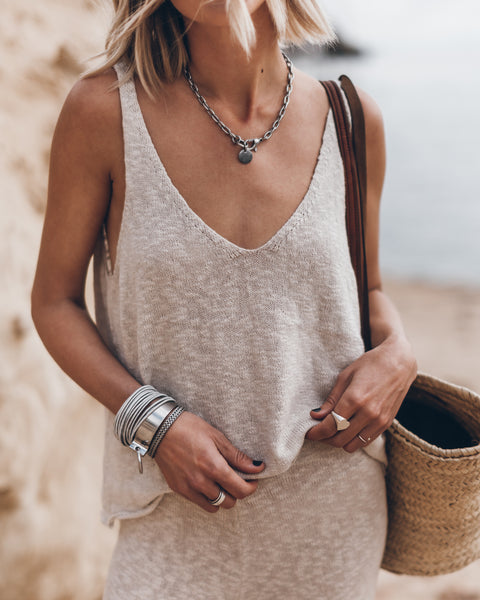 MIKUTA | The Light Thin Knit Tank Top