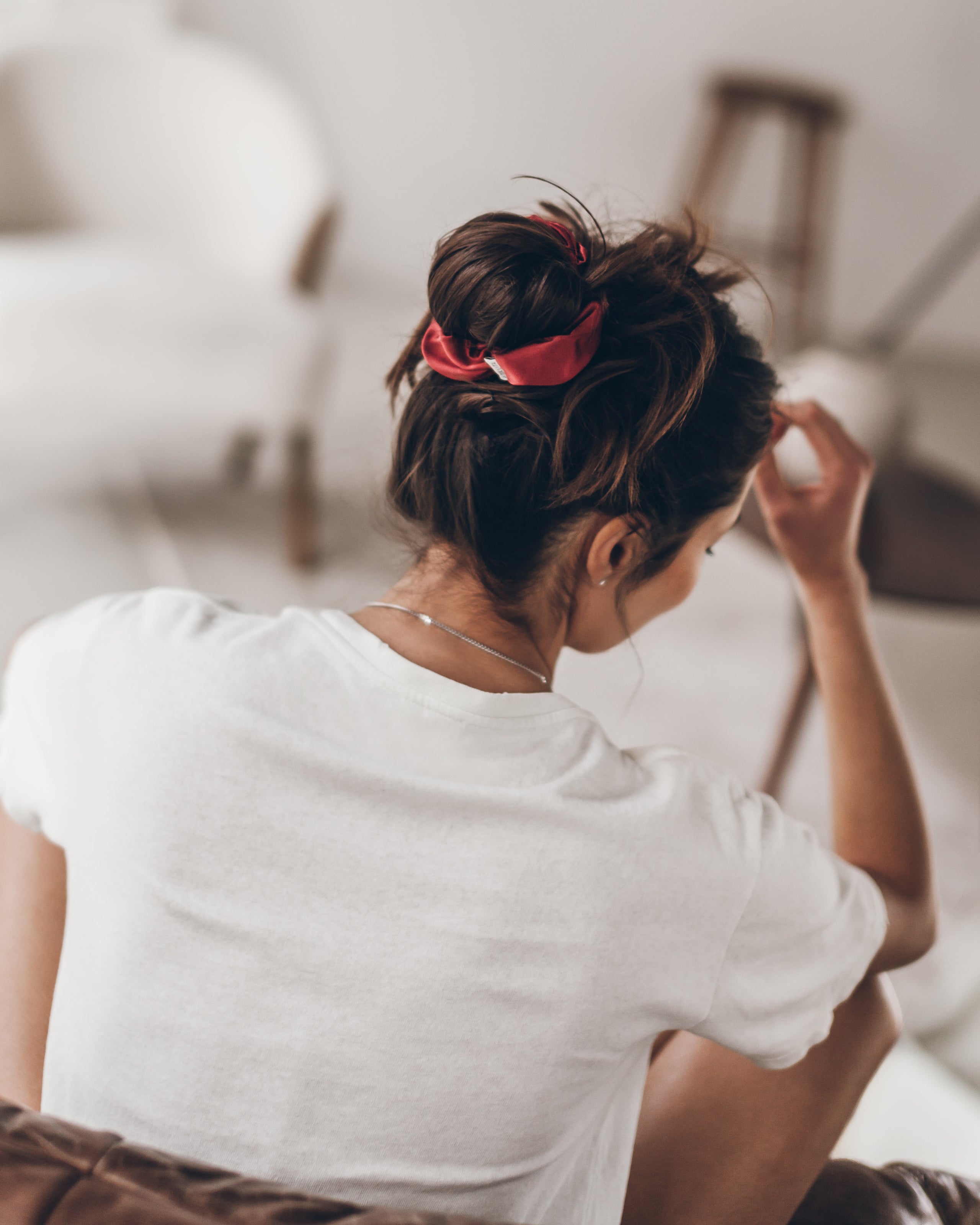 The Red Silk Scrunchie