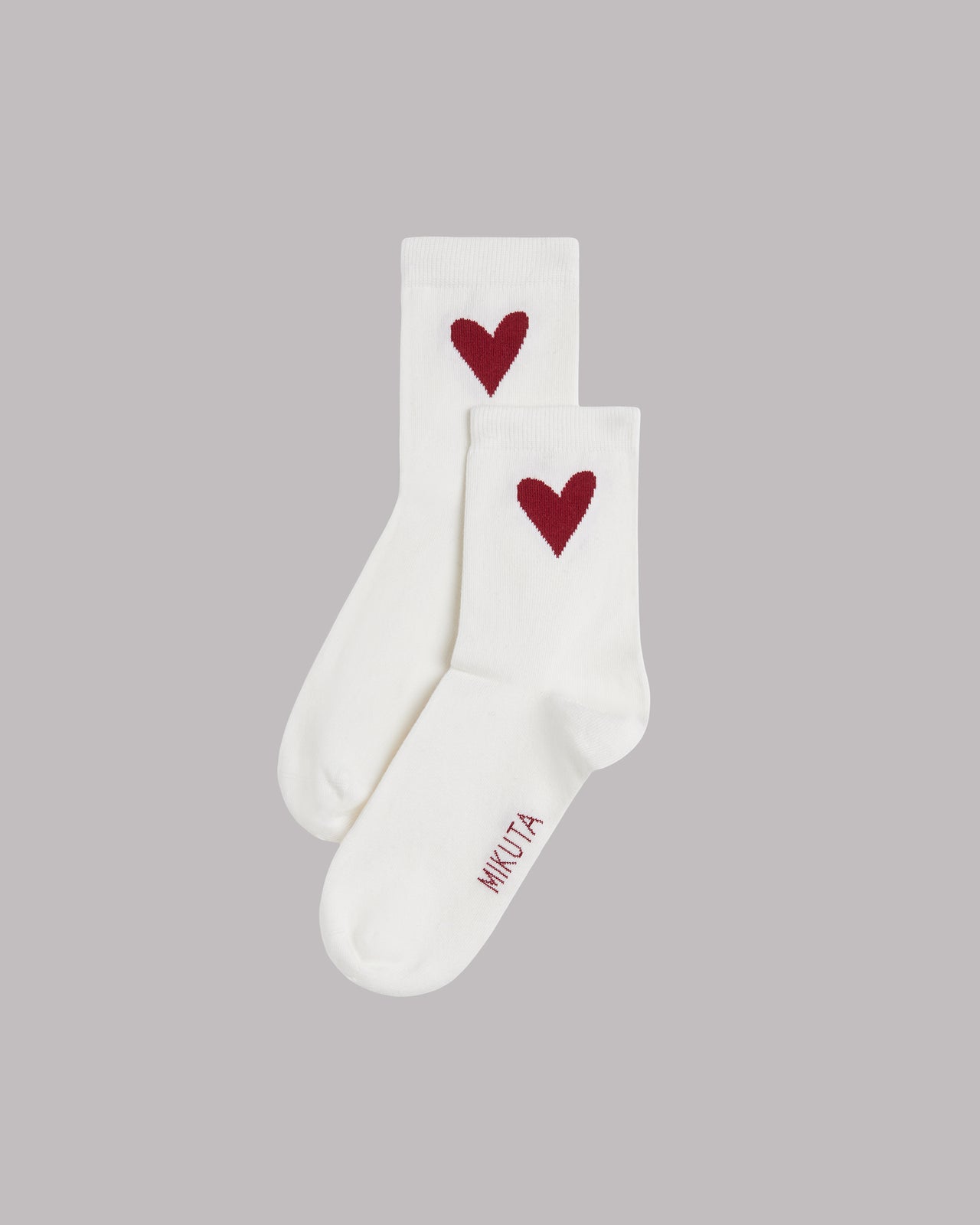 The Off White Heart Socks