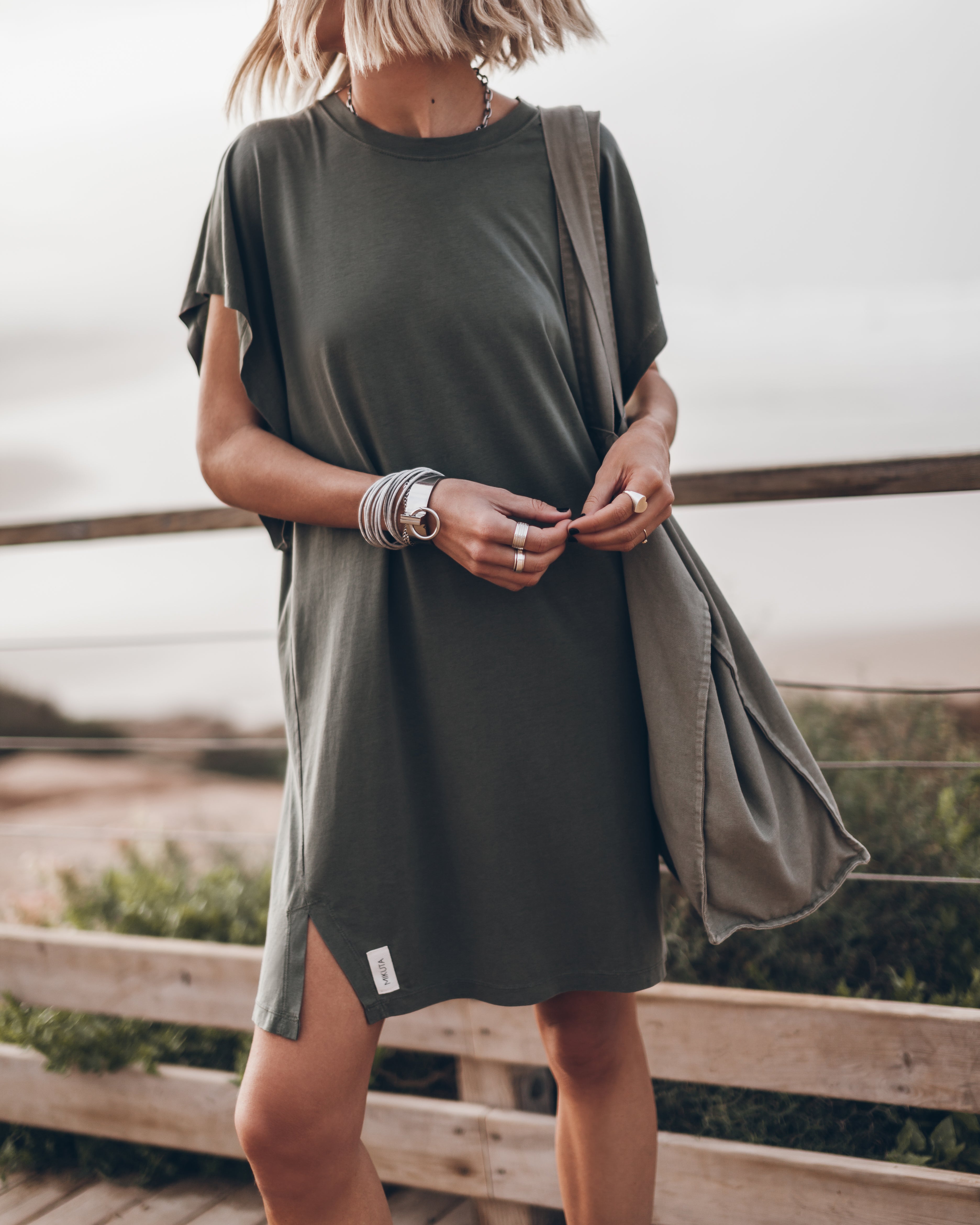 The Olive Short Batwing Dress