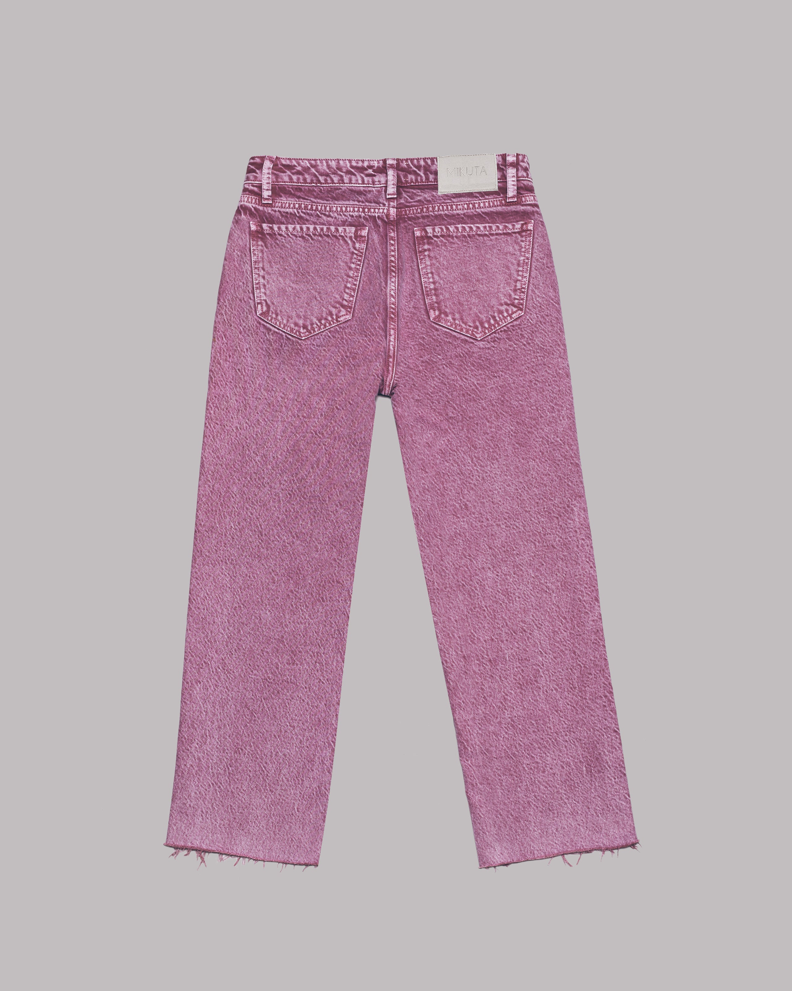 The Pink Faded Cropped Straight Jeans