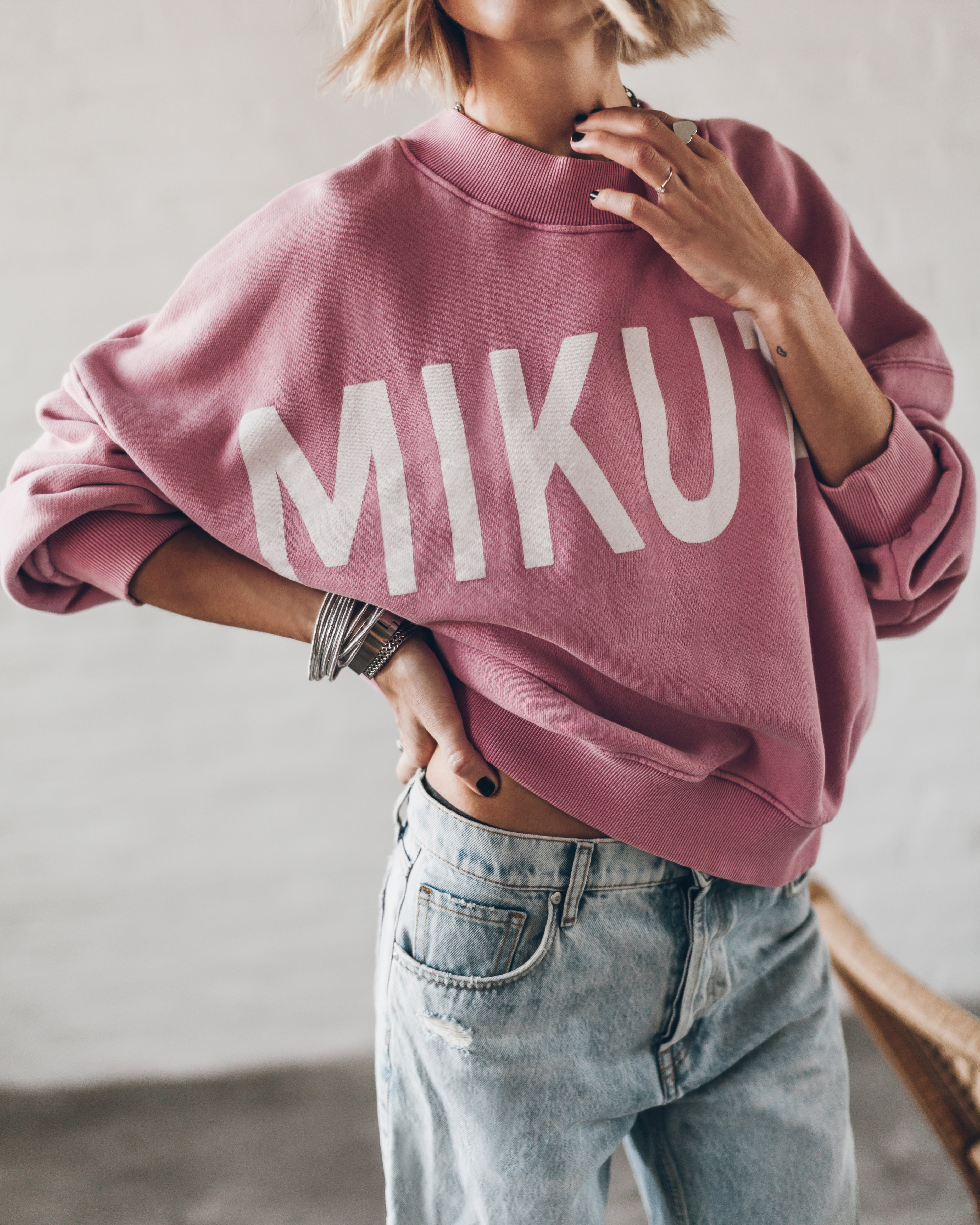 The Pink Faded Mikuta Sweater