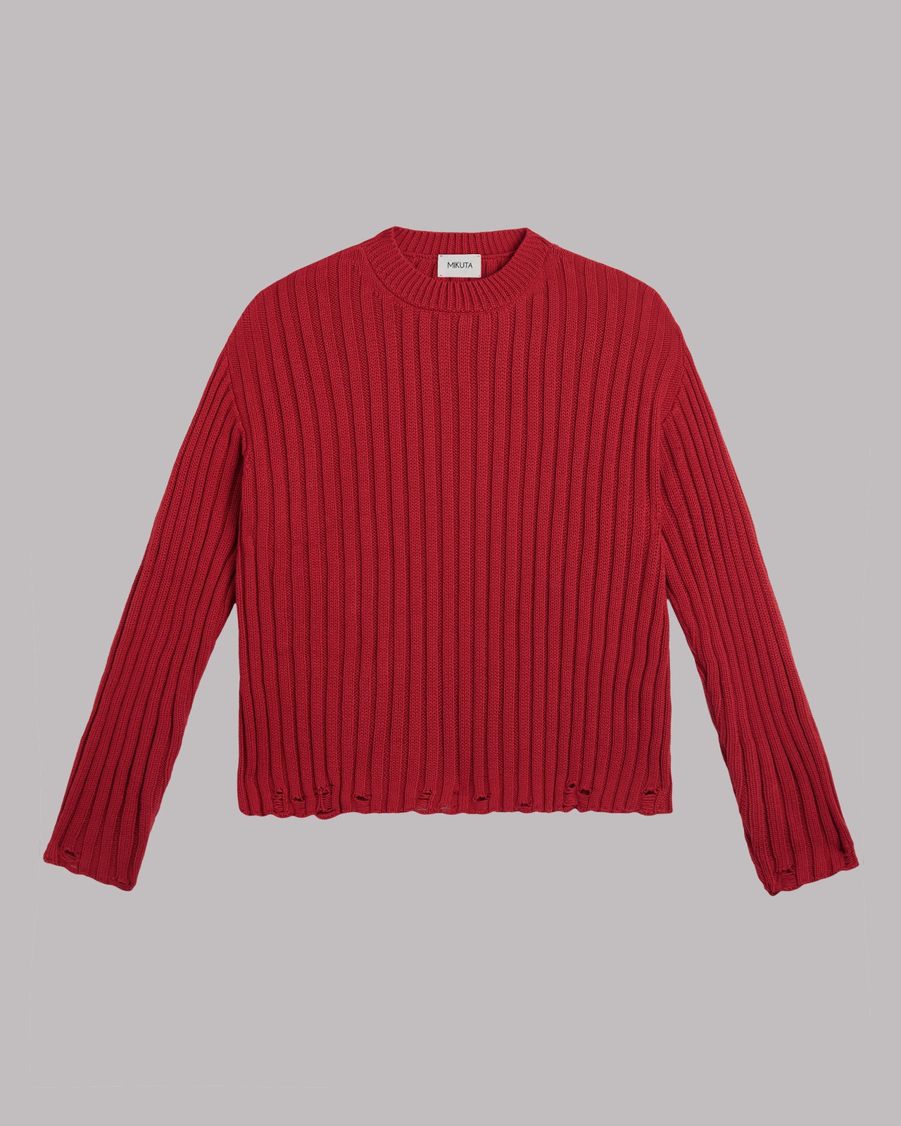 The Red Destroyed Knitted Sweater