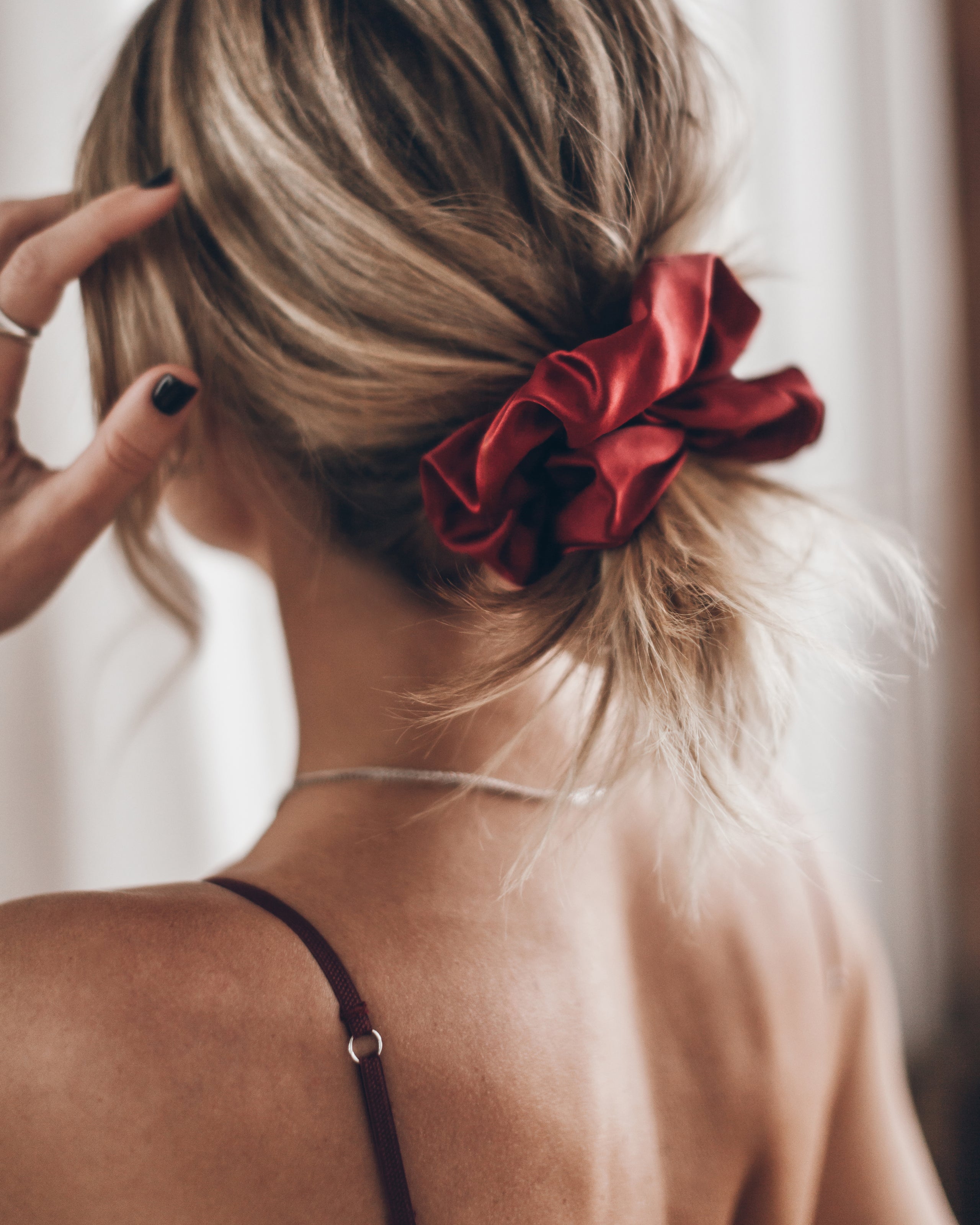 The Red Silk Scrunchie