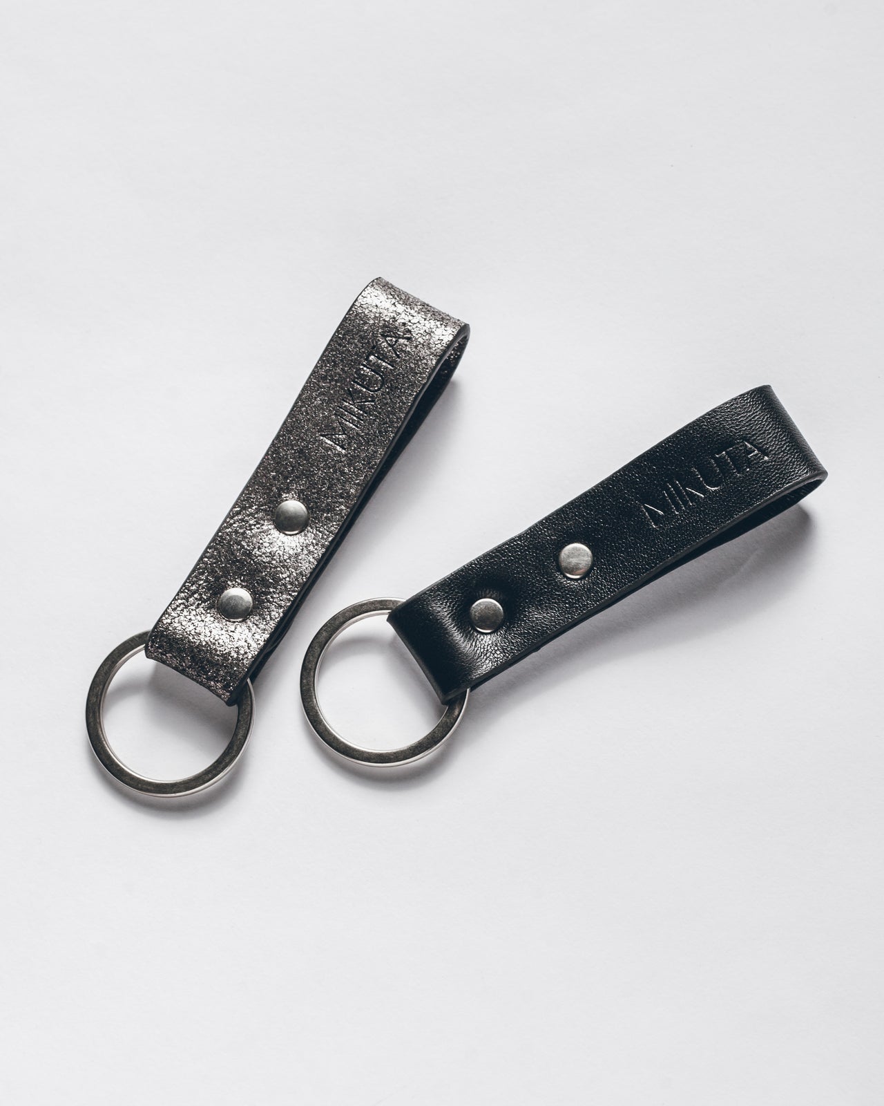 The Silver Leather Key Ring