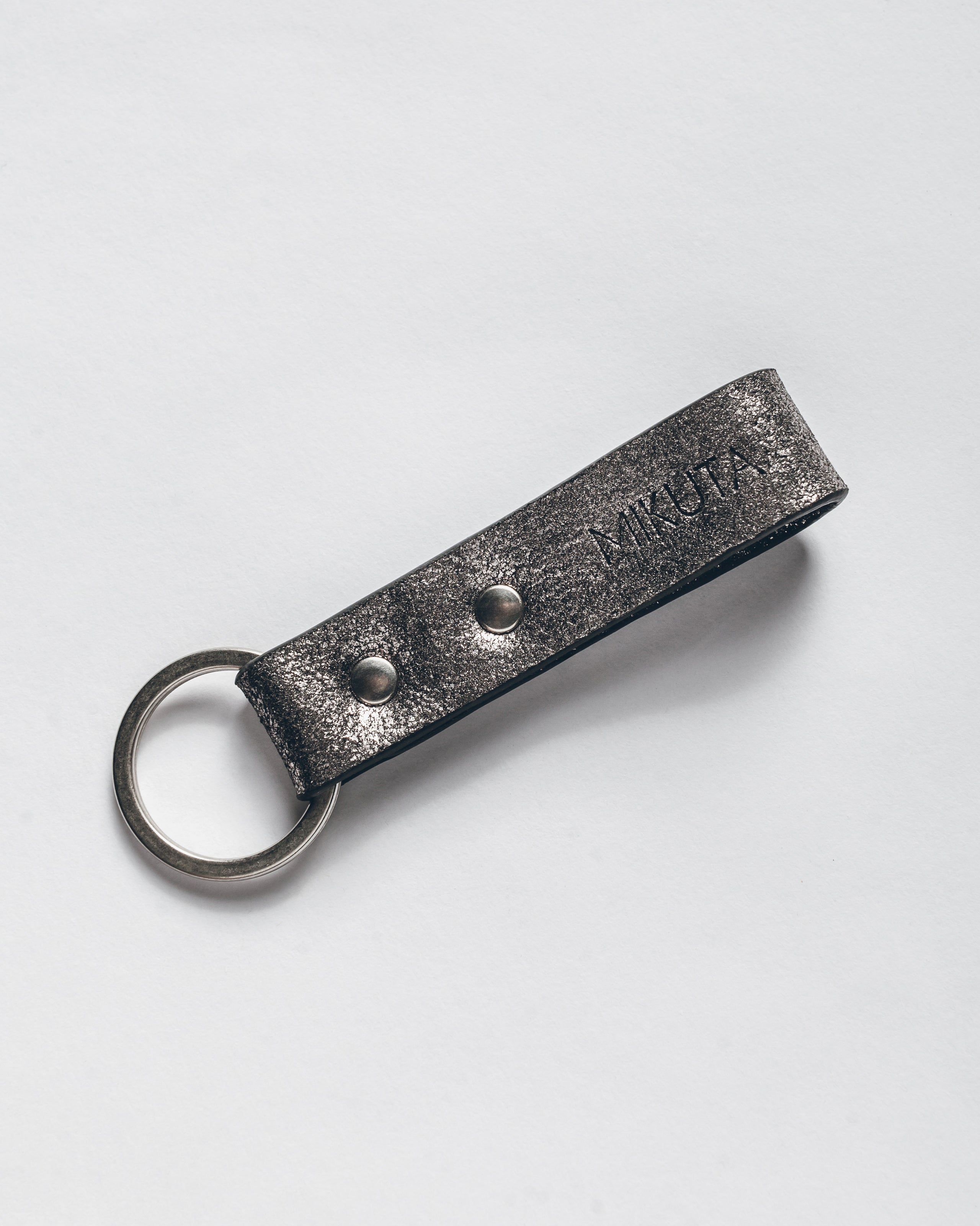 The Silver Leather Key Ring