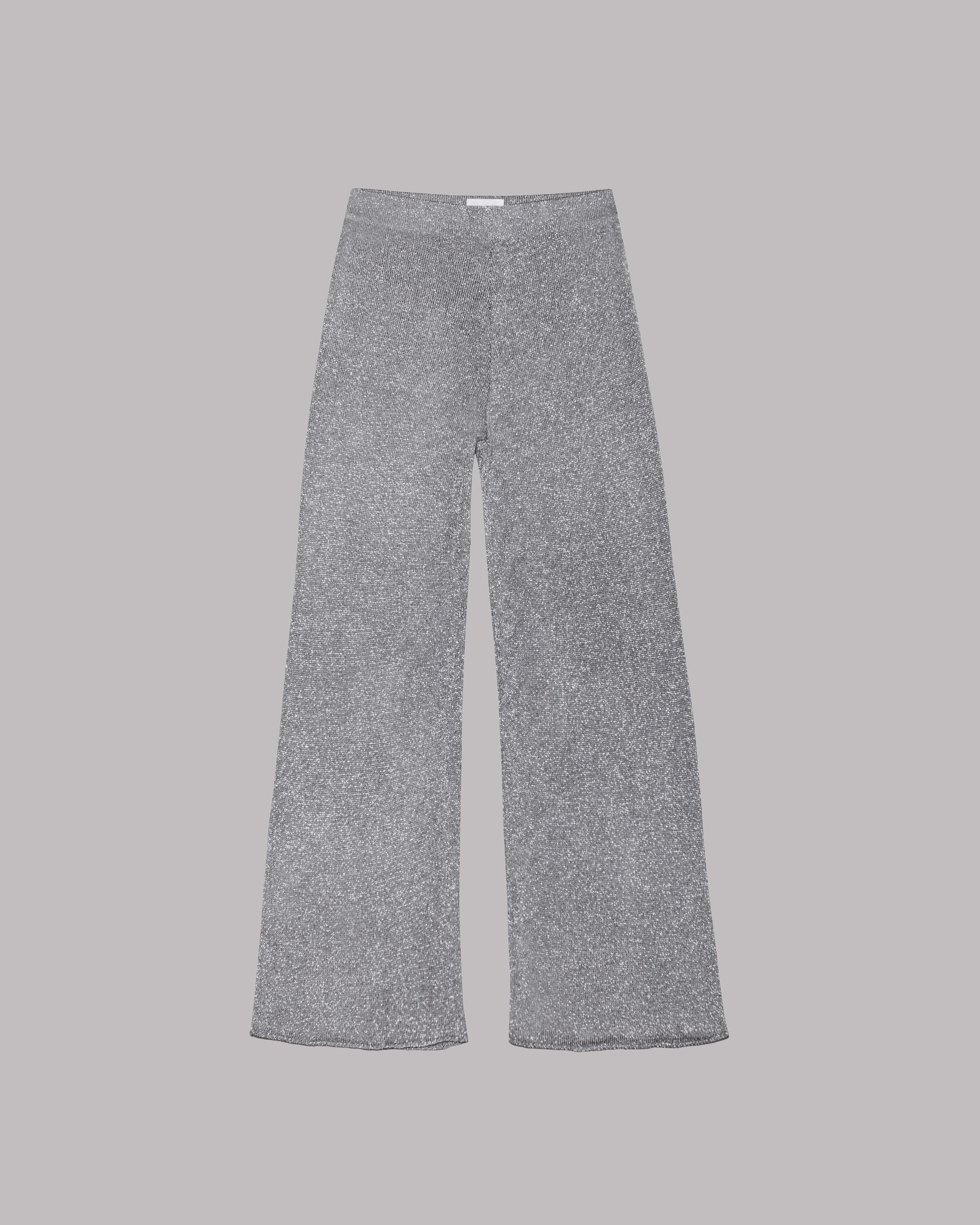 The Silver Sparkly Thin Knit Pants