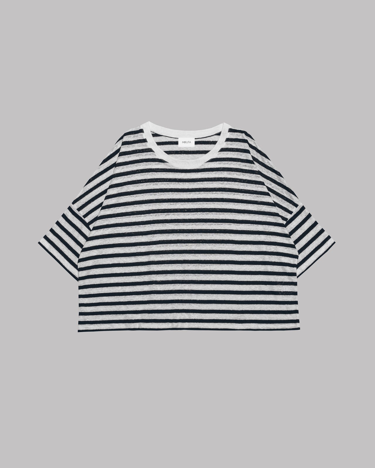 The Striped Loose Linen T-Shirt