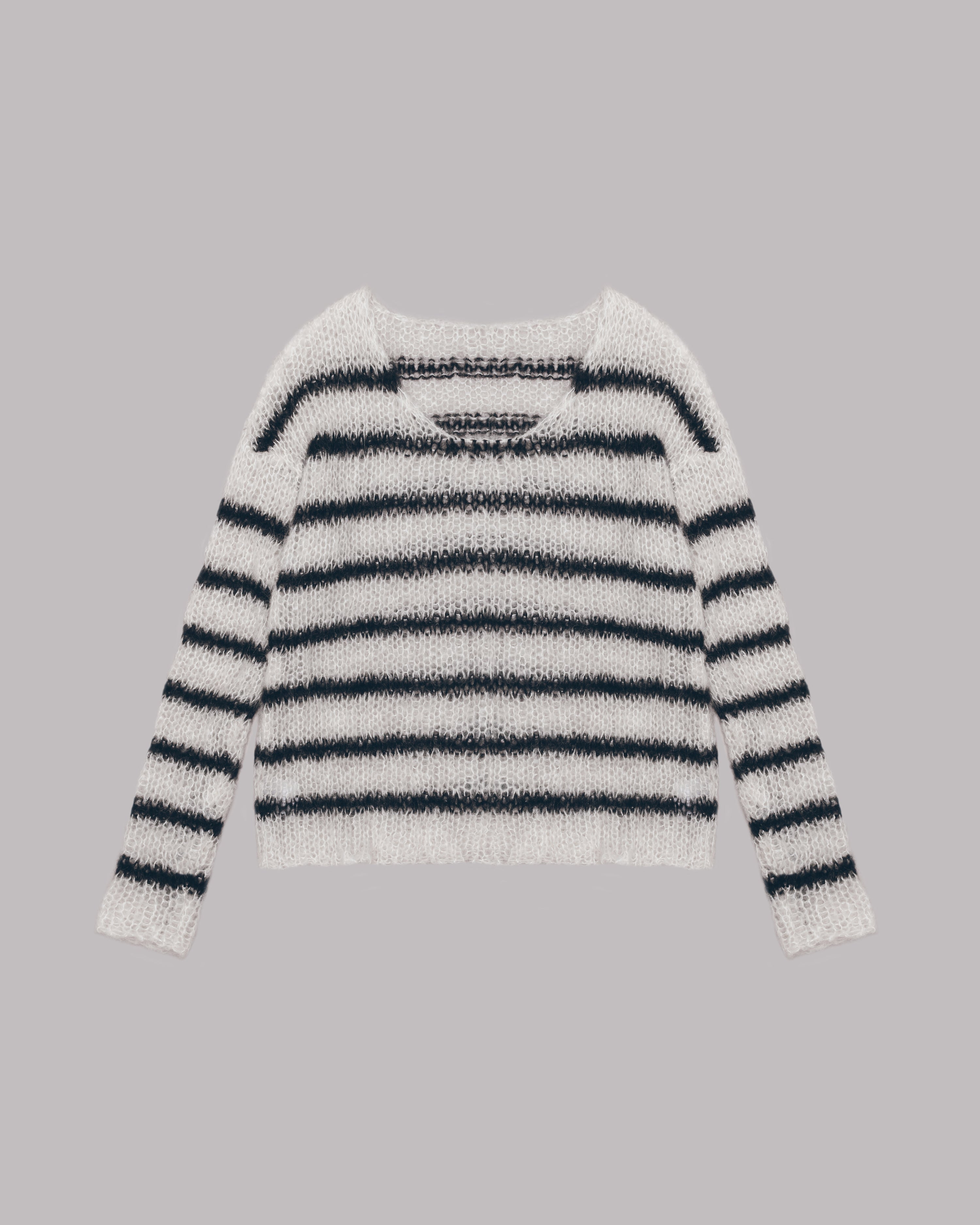 The Striped Mohair Knitted Sweater