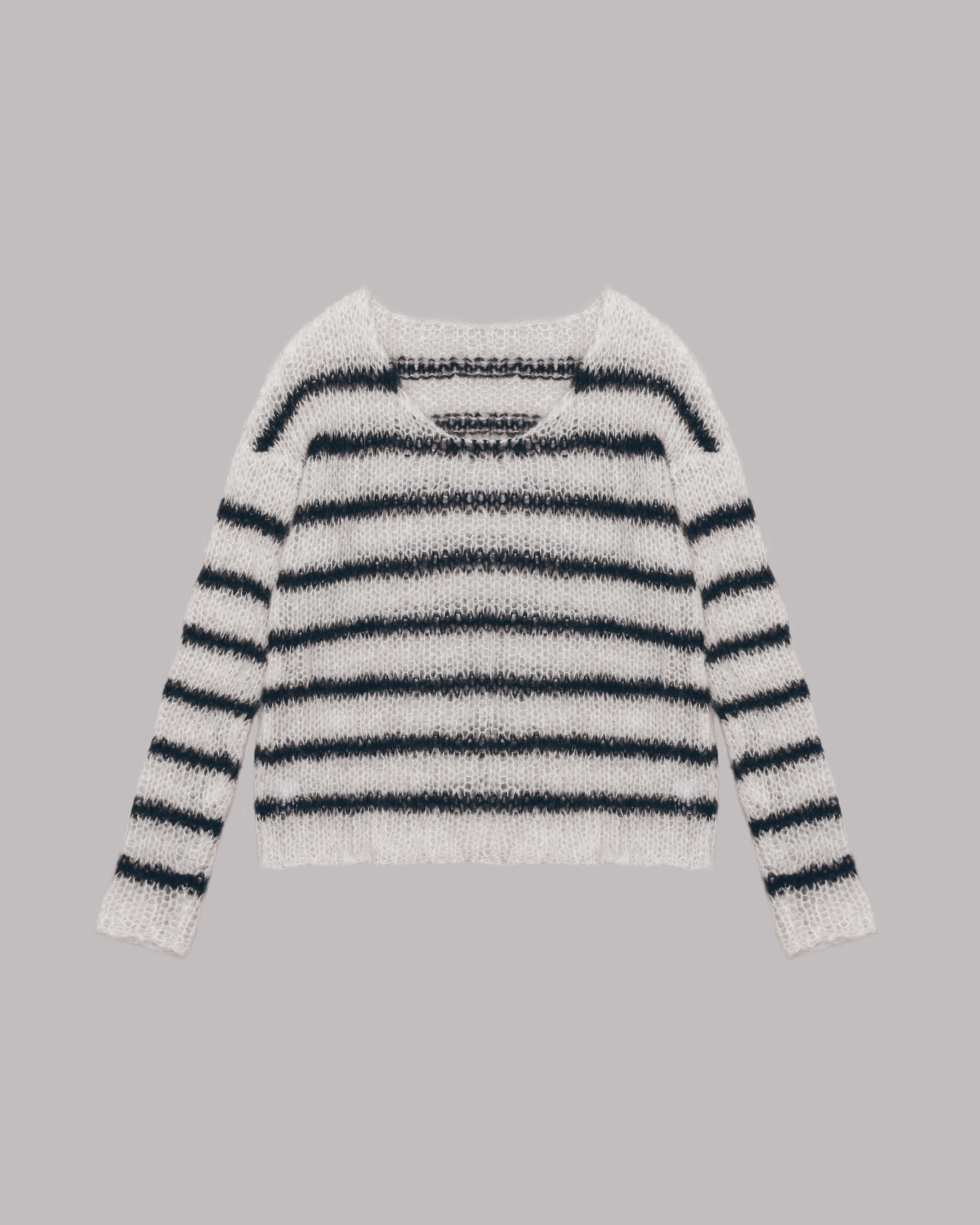 The Striped Mohair Knitted Sweater