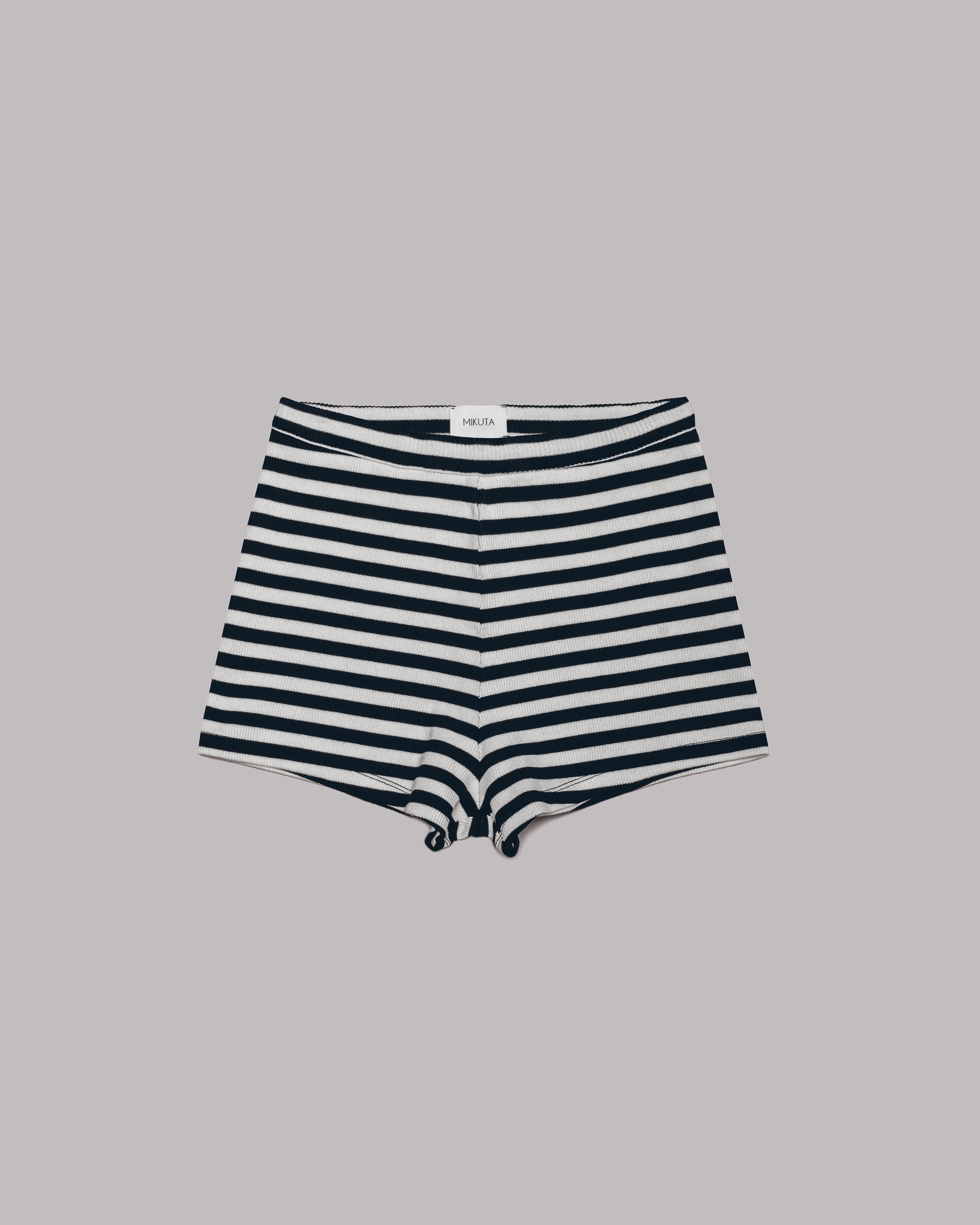The Striped Ribbed Shorts