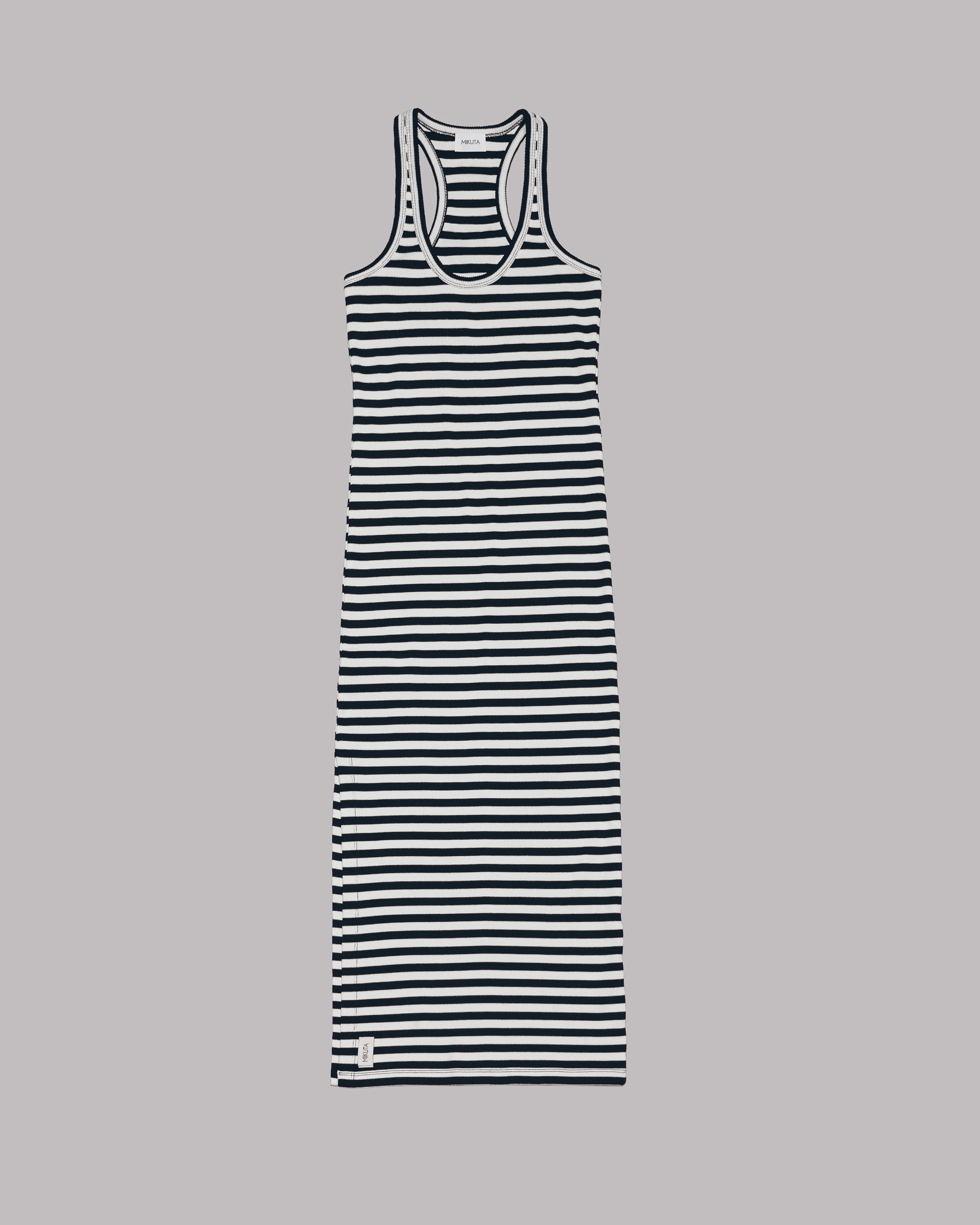 The Striped Ribbed Tank Dress