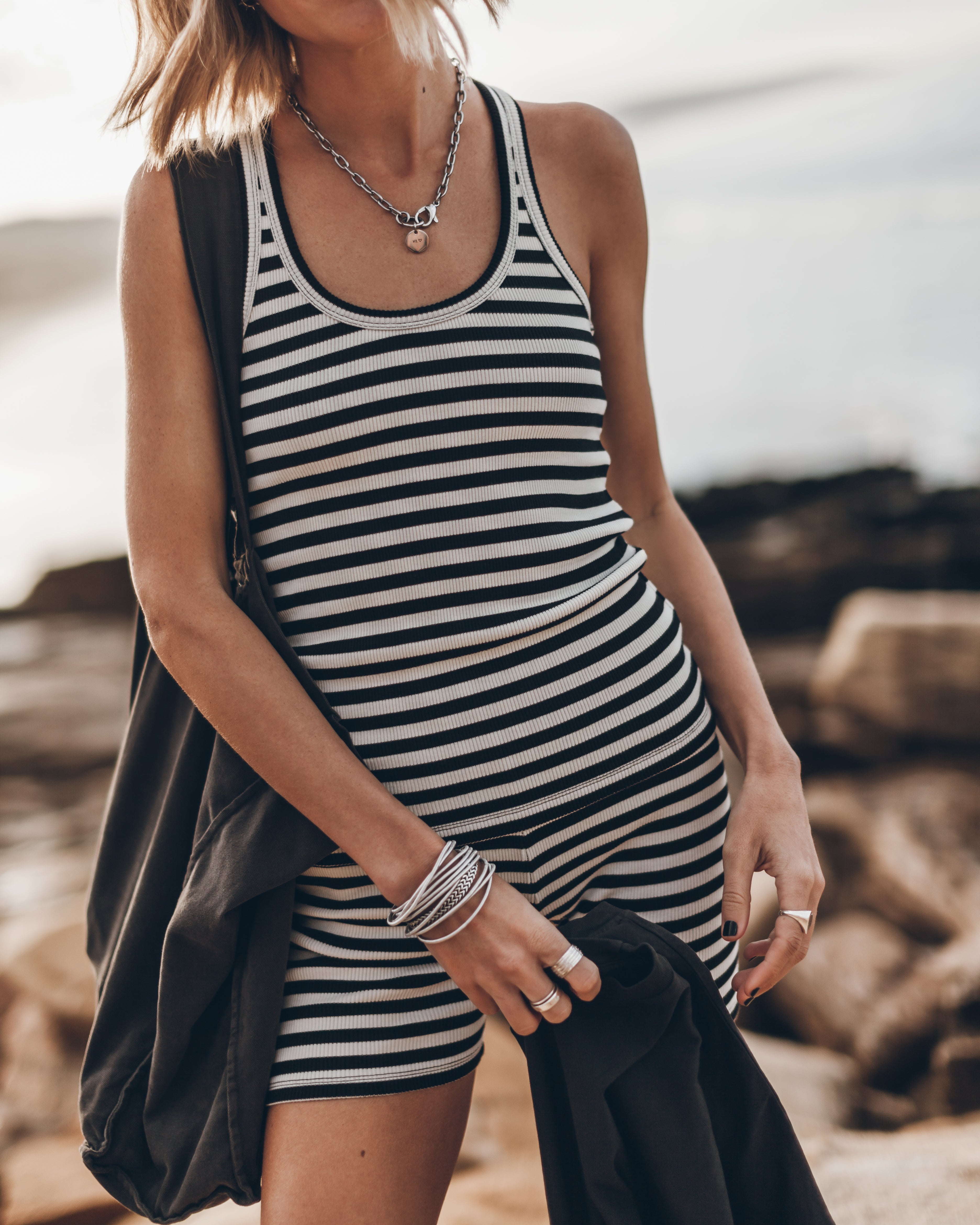 The Striped Ribbed Tank Top