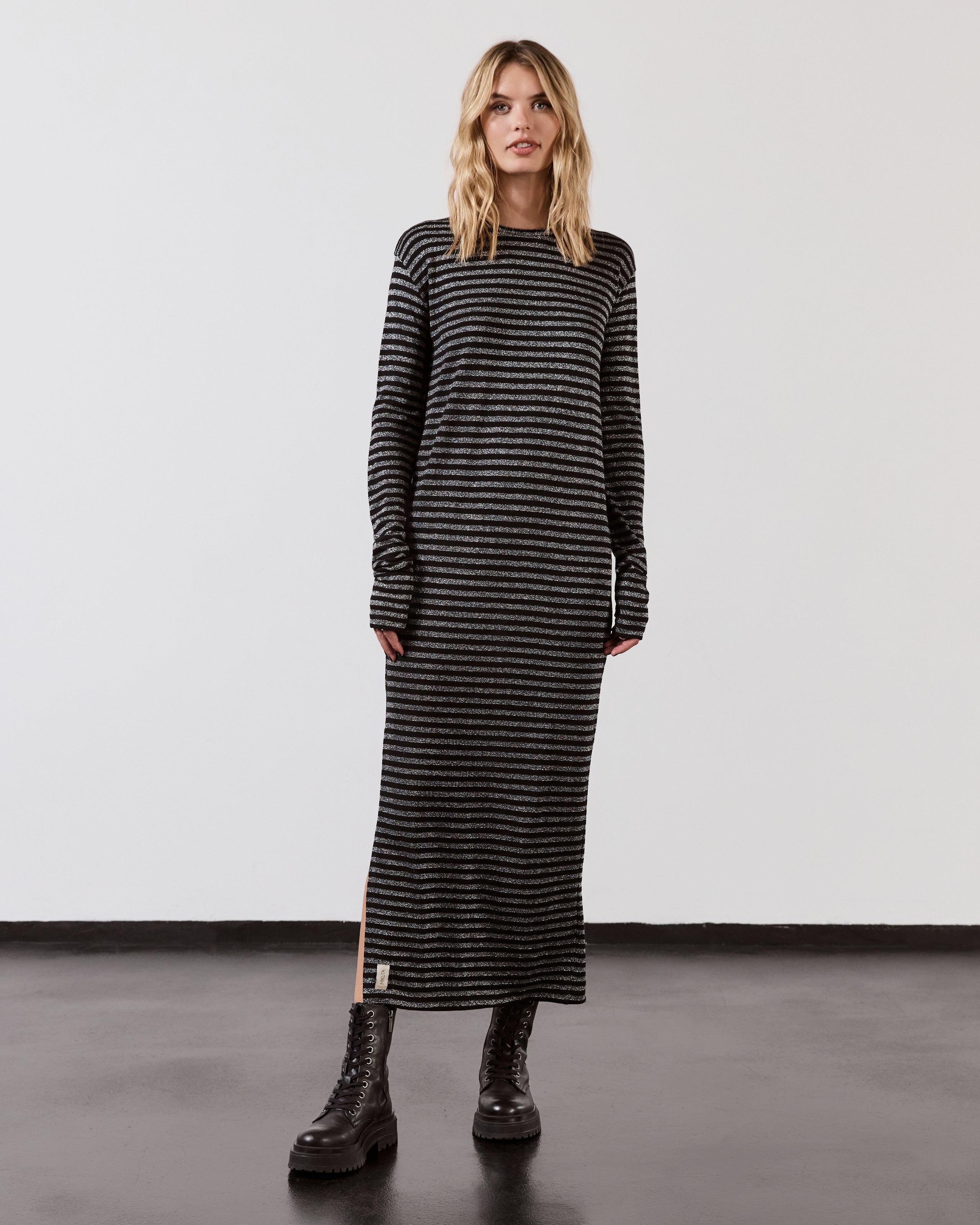 The Striped Sparkly Longsleeve Dress