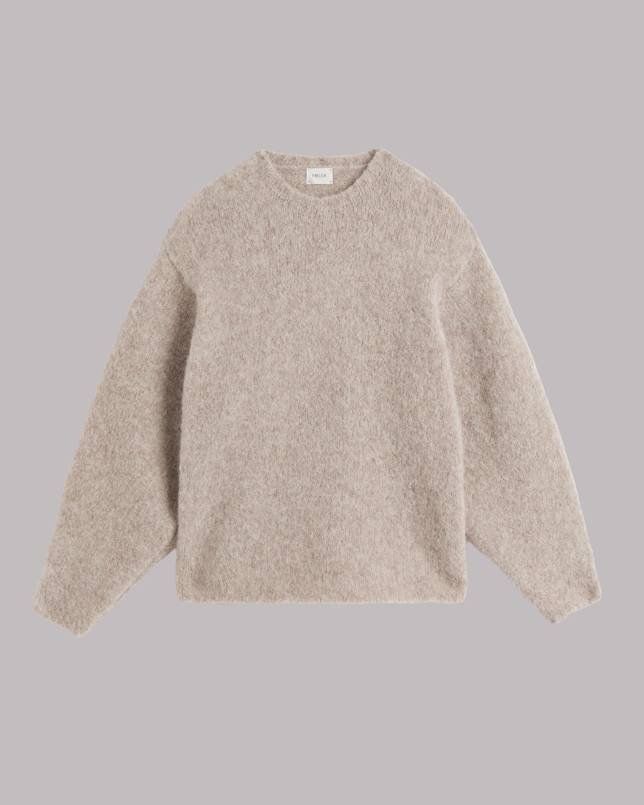 The Beige Fluffy Alpaca Knit Sweater