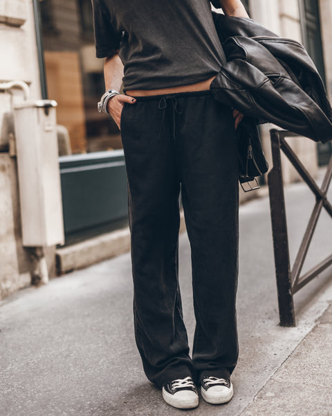 パンツ ARGUE / BREEZE LINEN MELLOW PANTS /BLACK Breezy Pants Black - Black | Djerf Avenue