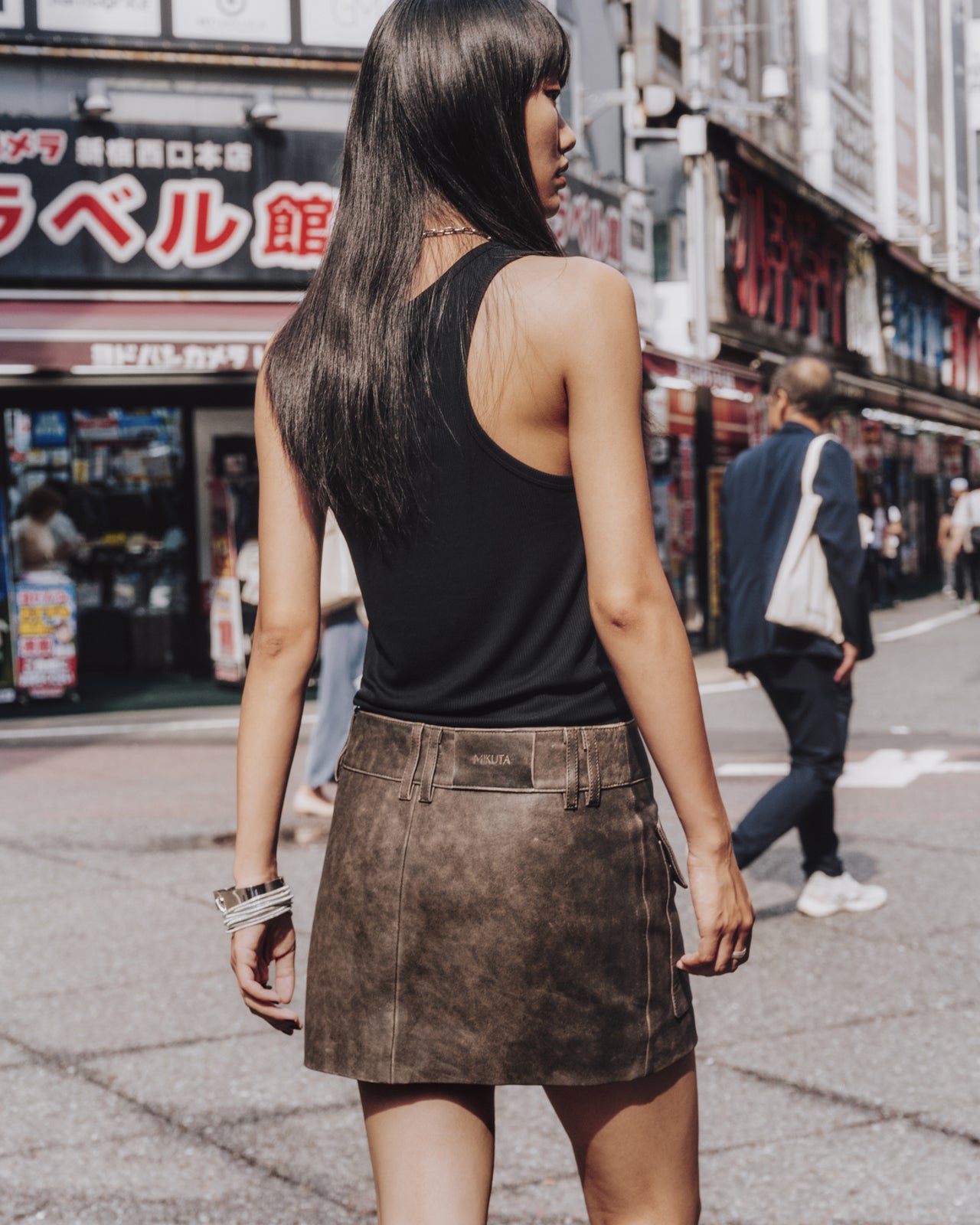 The Black Buttoned Tank Top
