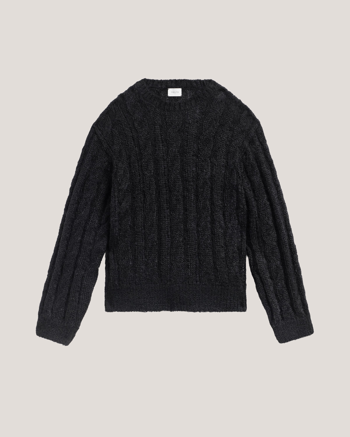 The Black Cable Knitted Sweater